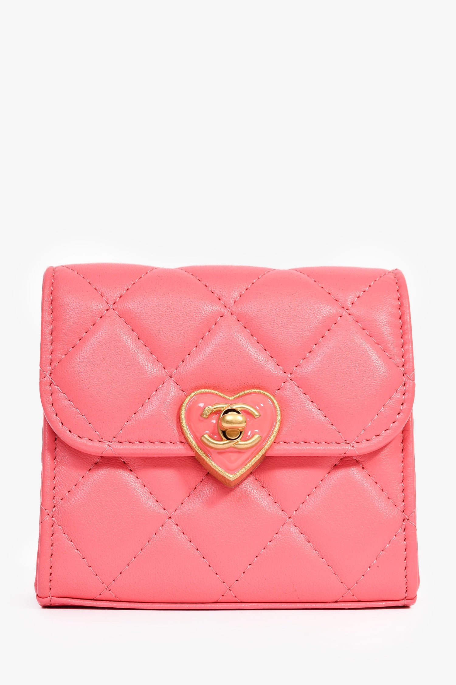 Pre-Loved 2022+ Chanel™ Pink Mini Coco Love Flap Bag