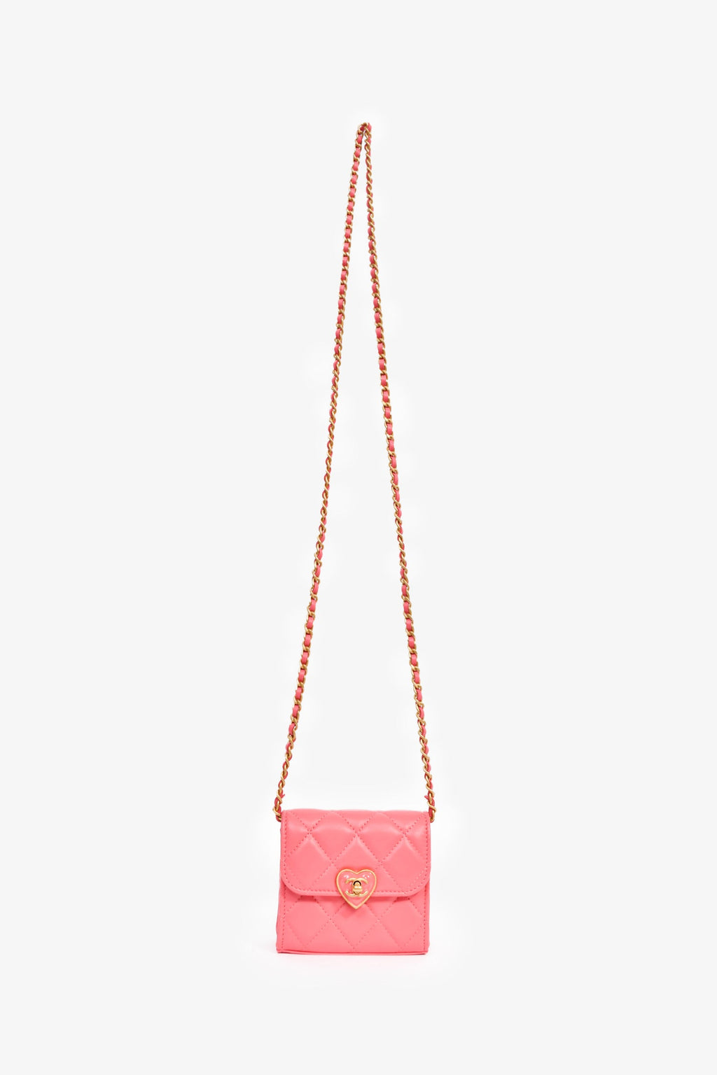 Pre-Loved 2022+ Chanel™ Pink Mini Coco Love Flap Bag