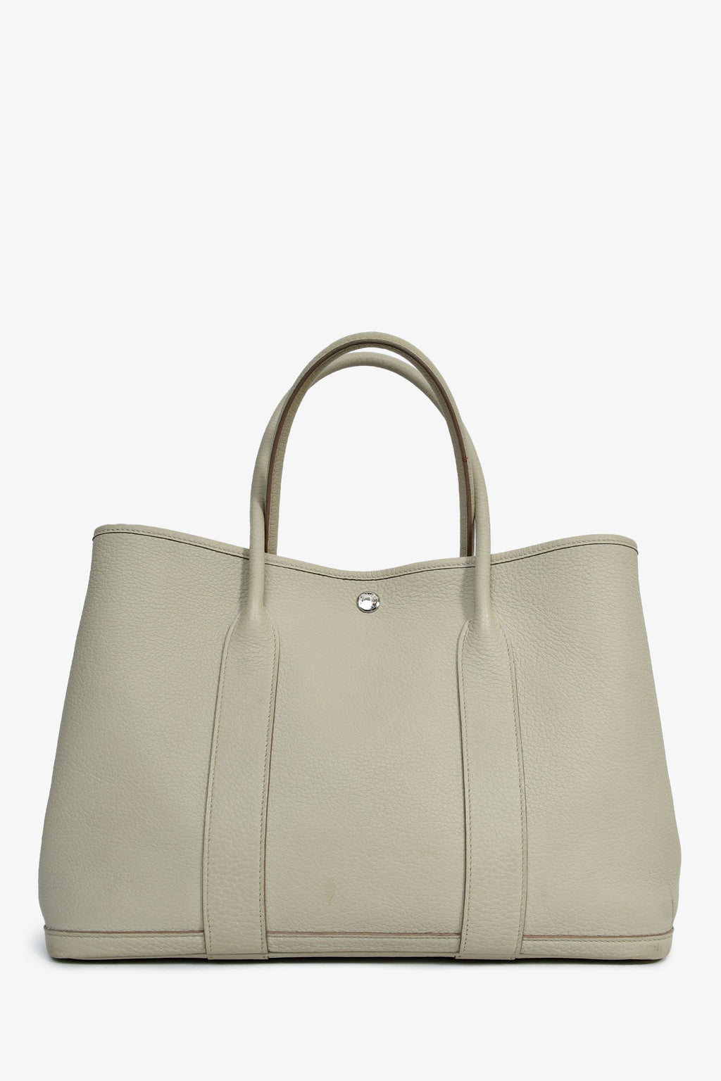 Hermès 2020 Pearl Grey Leather Garden Party 36