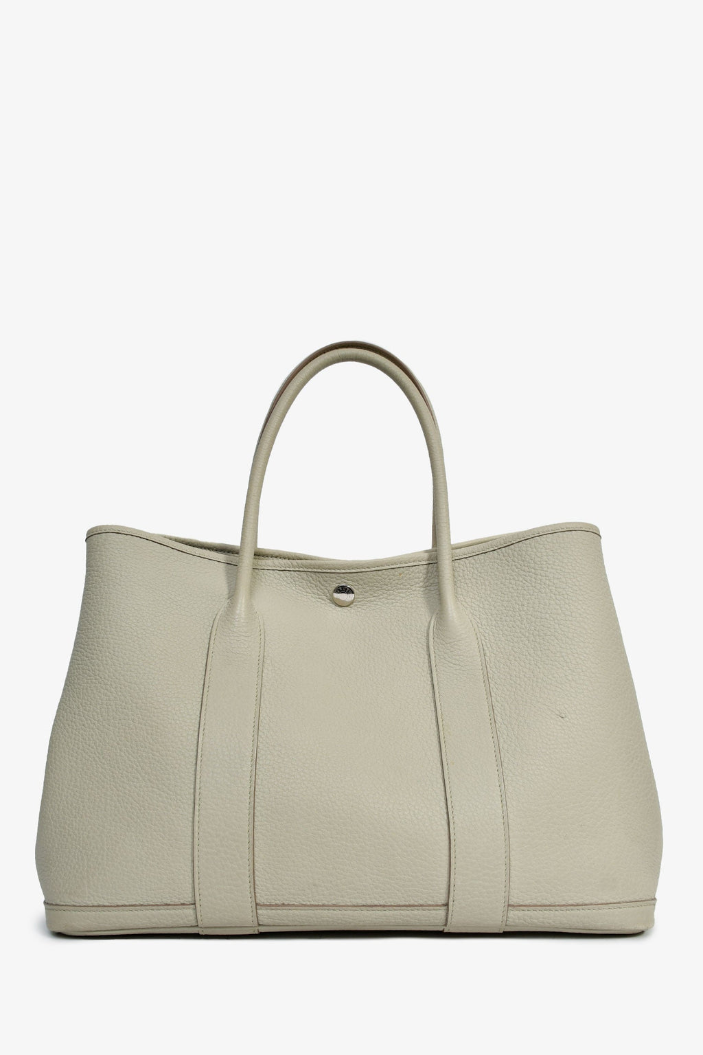 Hermès 2020 Pearl Grey Leather Garden Party 36