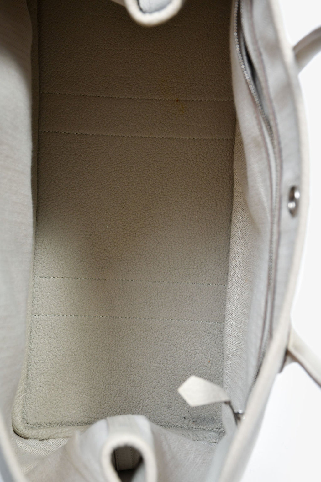 Hermès 2020 Pearl Grey Leather Garden Party 36