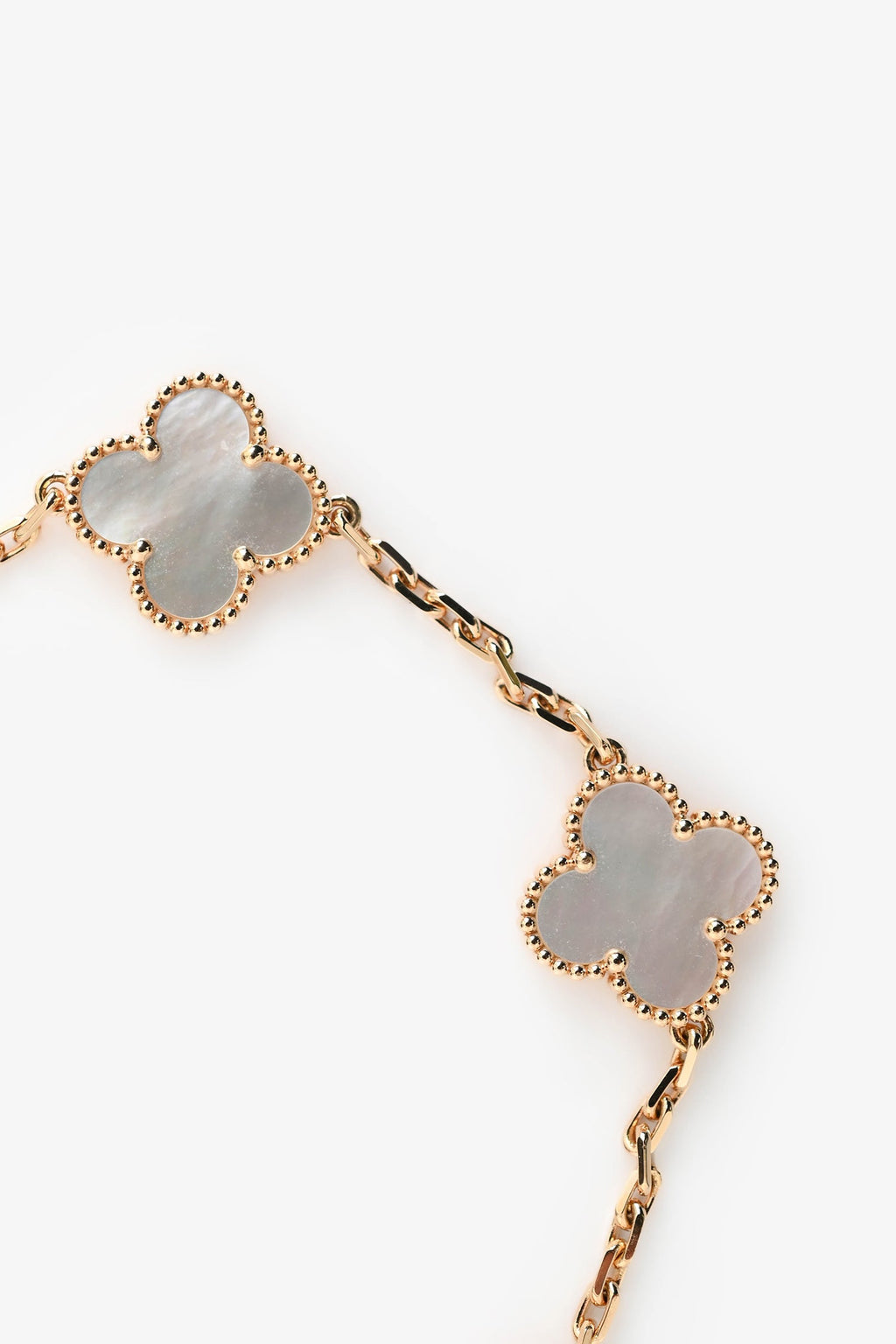 Van Cleef & Arpels 18k Yellow Gold Vintage Alhambra 5 Motif Bracelet