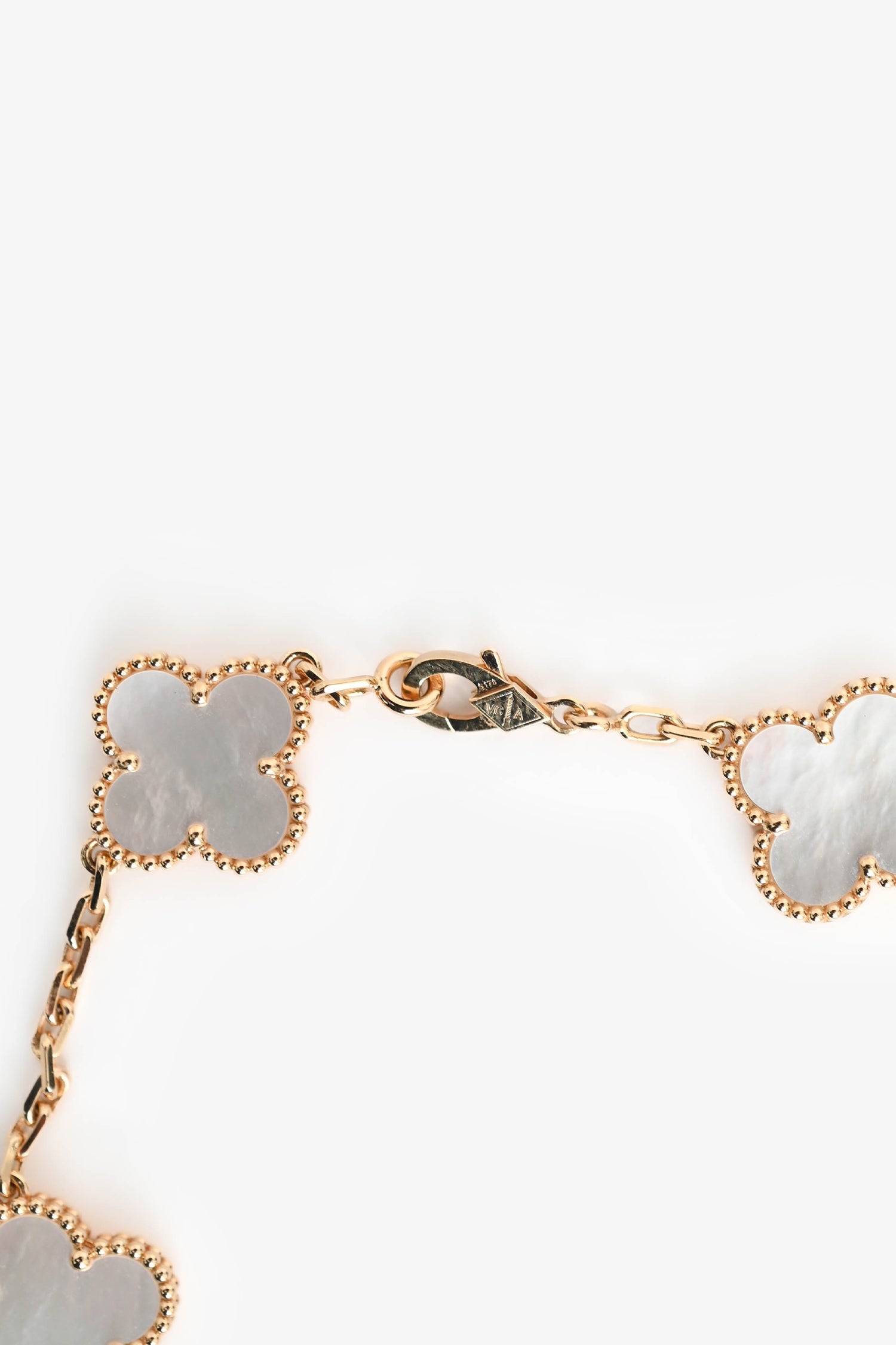 Van Cleef & Arpels 18k Yellow Gold Vintage Alhambra 5 Motif Bracelet