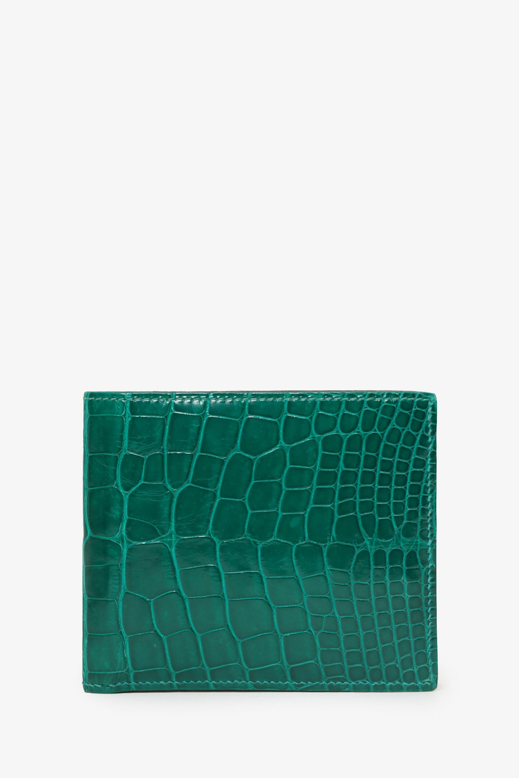 Hermès 2019 Green Alligator MC2 Copernic Bifold Wallet