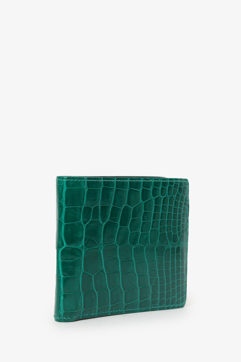 Hermès 2019 Green Alligator MC2 Copernic Bifold Wallet