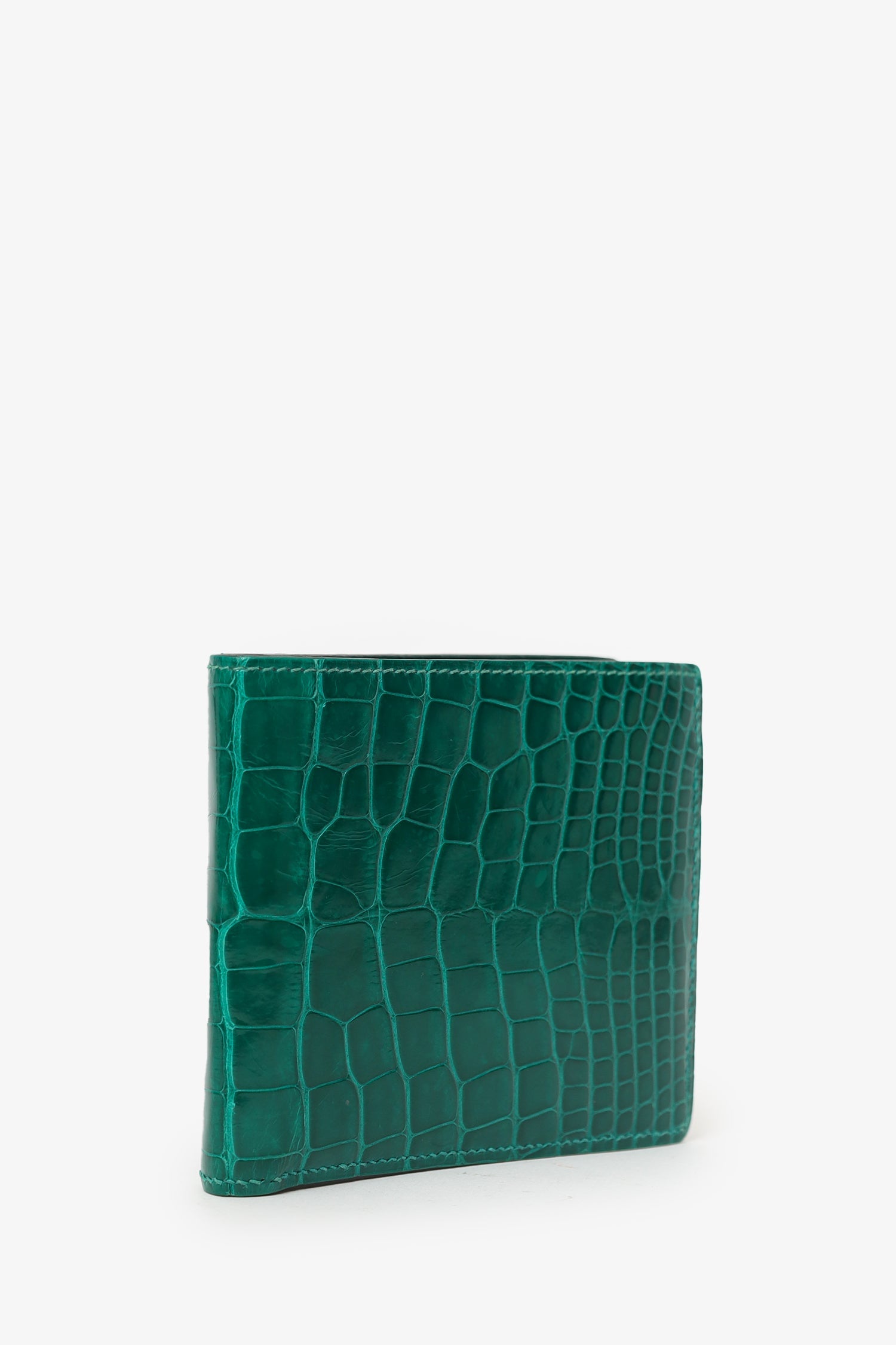 Hermès 2019 Green Alligator MC2 Copernic Bifold Wallet