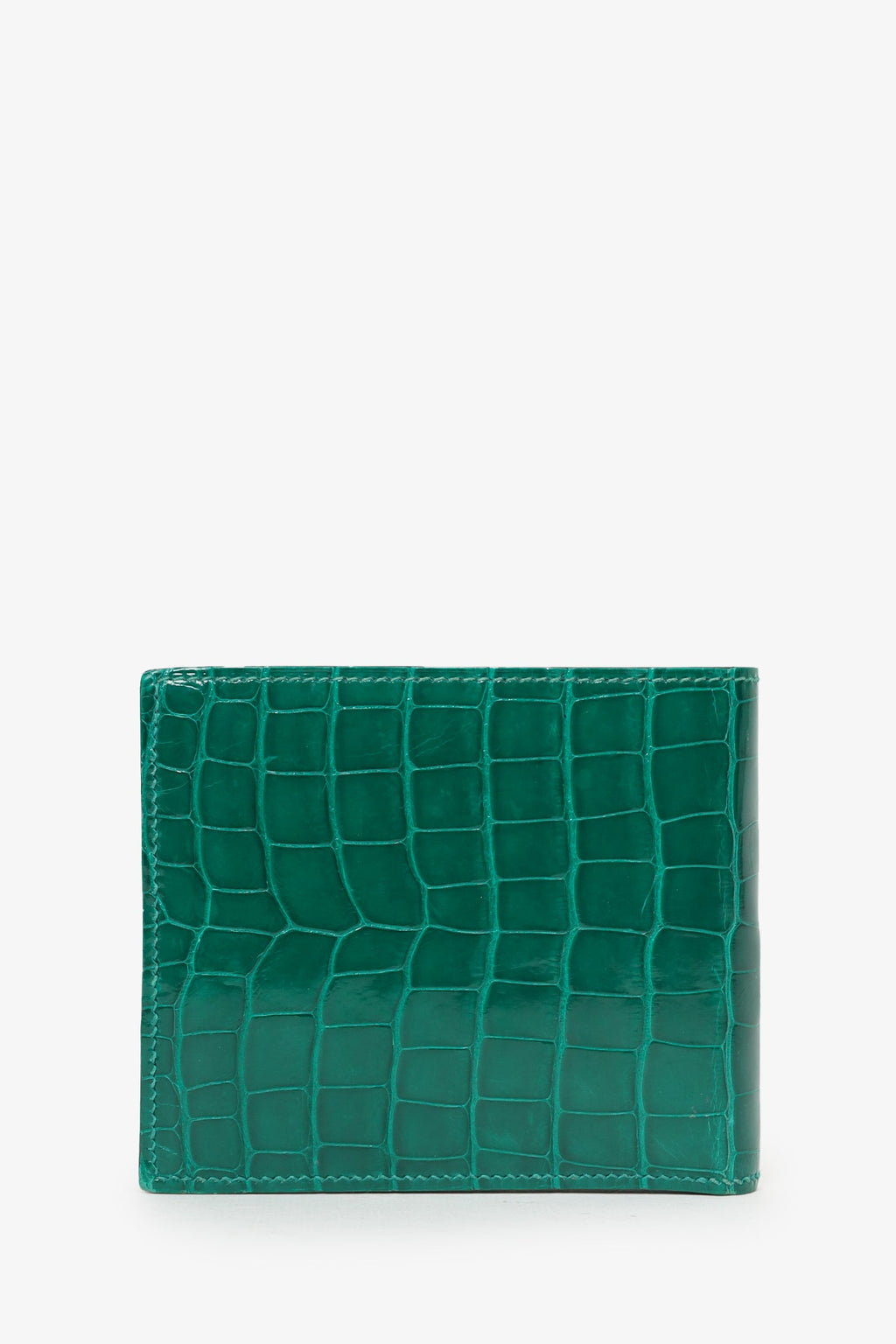 Hermès 2019 Green Alligator MC2 Copernic Bifold Wallet