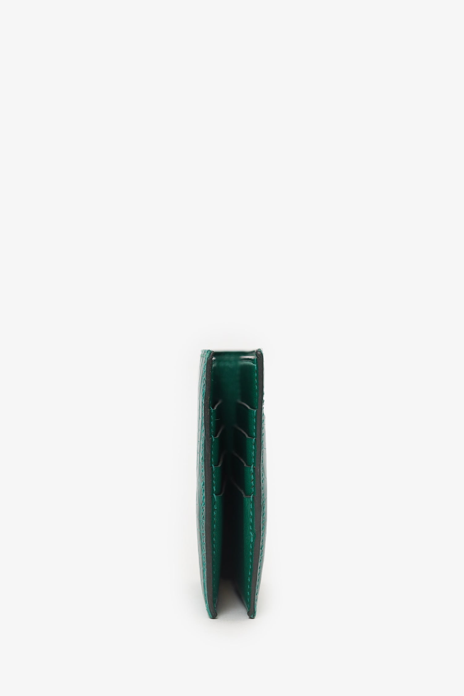 Hermès 2019 Green Alligator MC2 Copernic Bifold Wallet