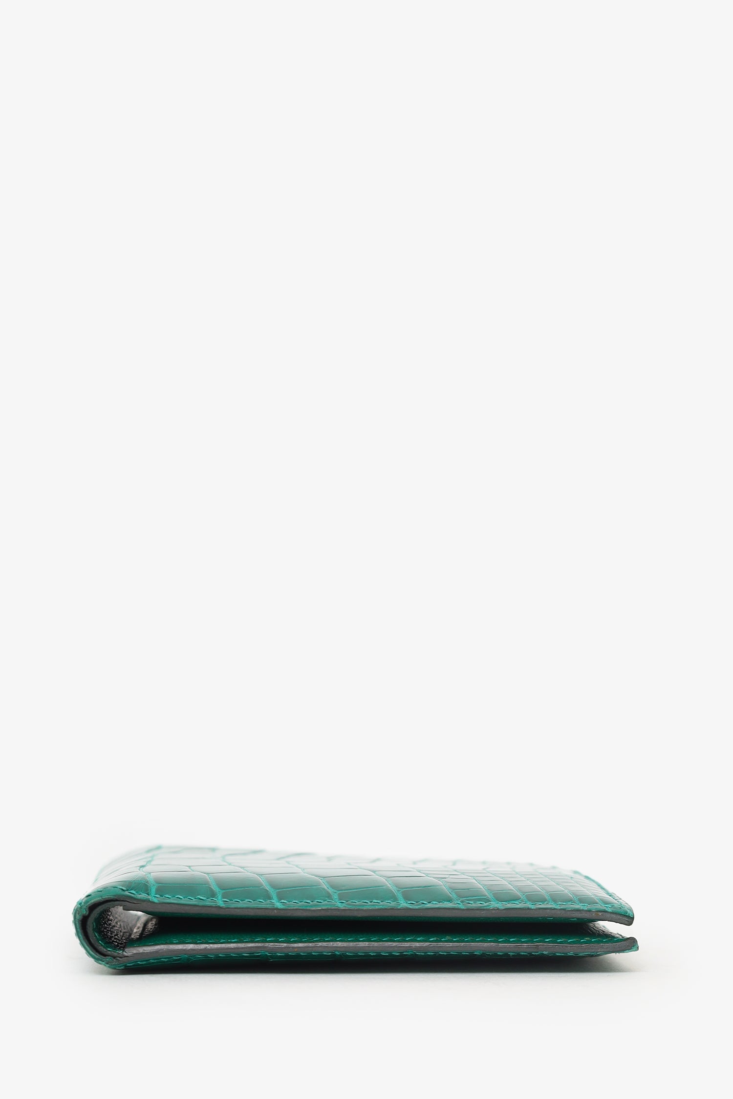 Hermès 2019 Green Alligator MC2 Copernic Bifold Wallet