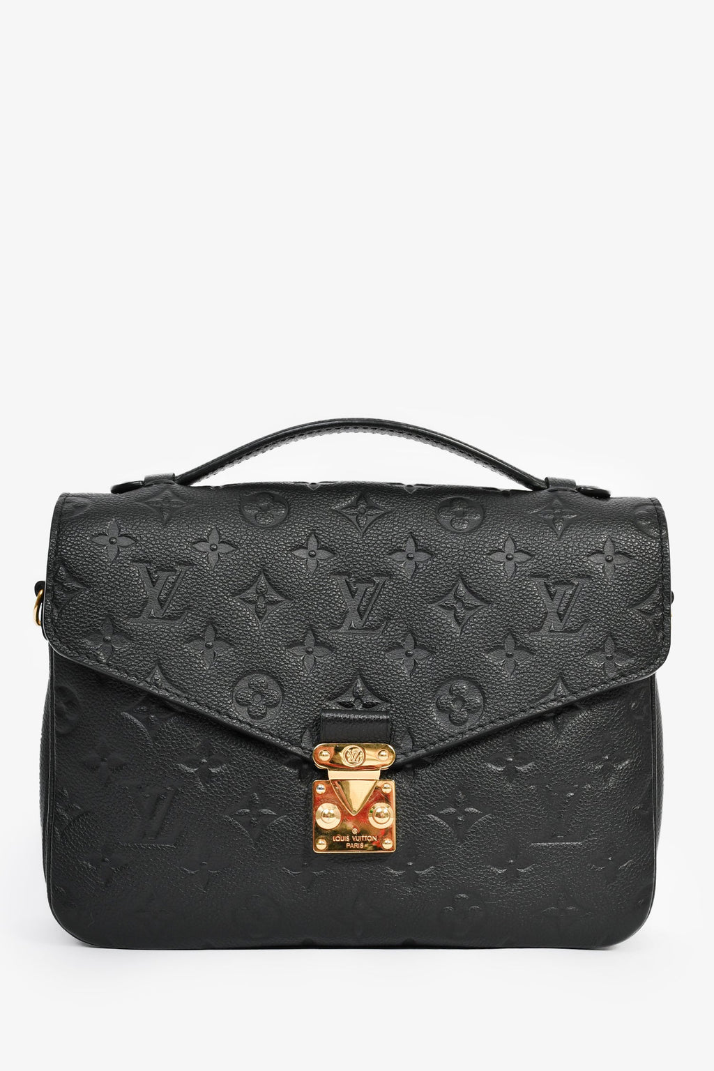 Louis Vuitton Black Monogram Leather Pochette Metis Handbag