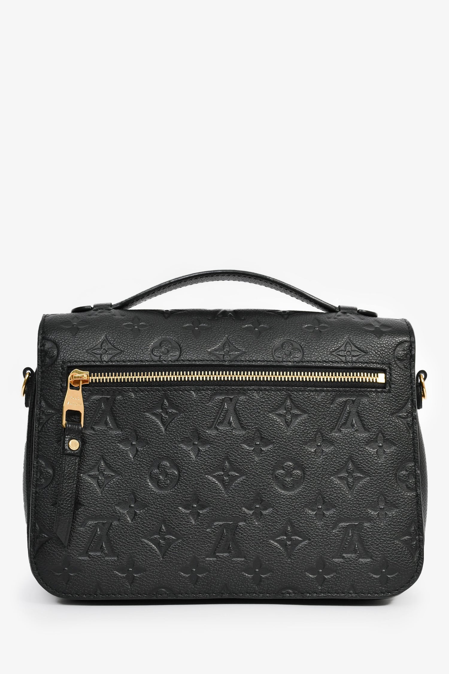 Louis Vuitton Black Monogram Leather Pochette Metis Handbag