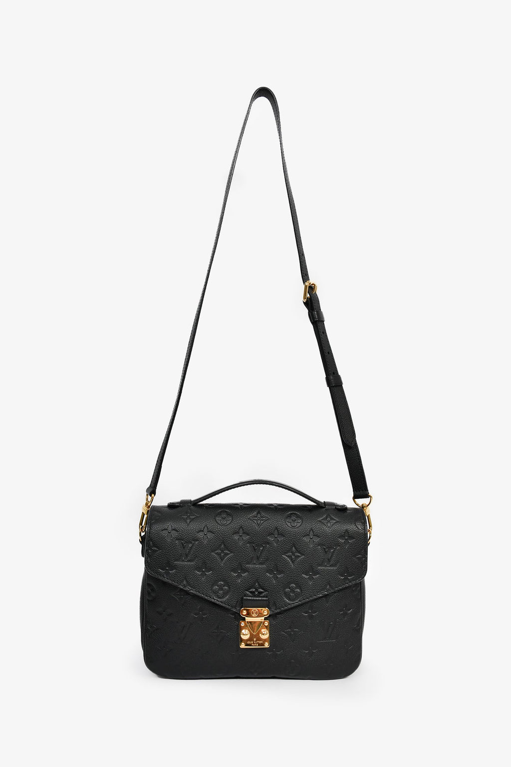 Louis Vuitton Black Monogram Leather Pochette Metis Handbag