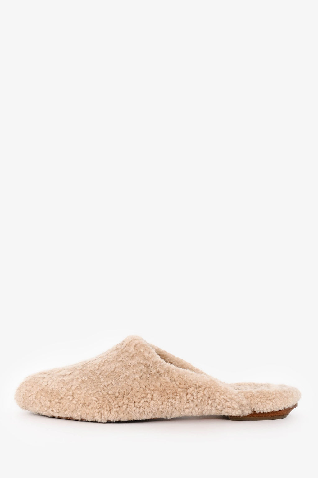 Eileen Fisher Cream Shaggy Shearling Slippers Size 11