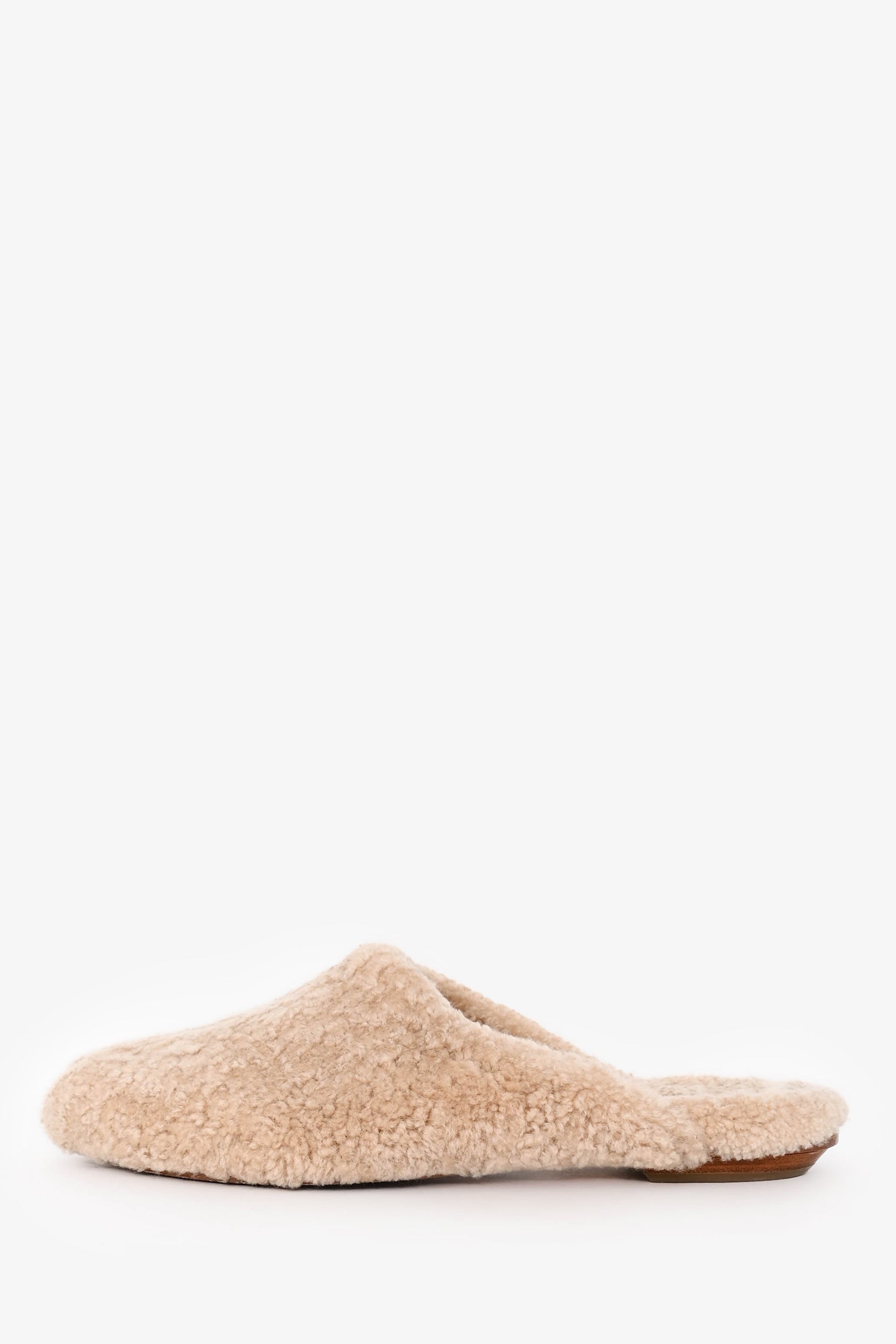 Eileen Fisher Cream Shaggy Shearling Slippers Size 11