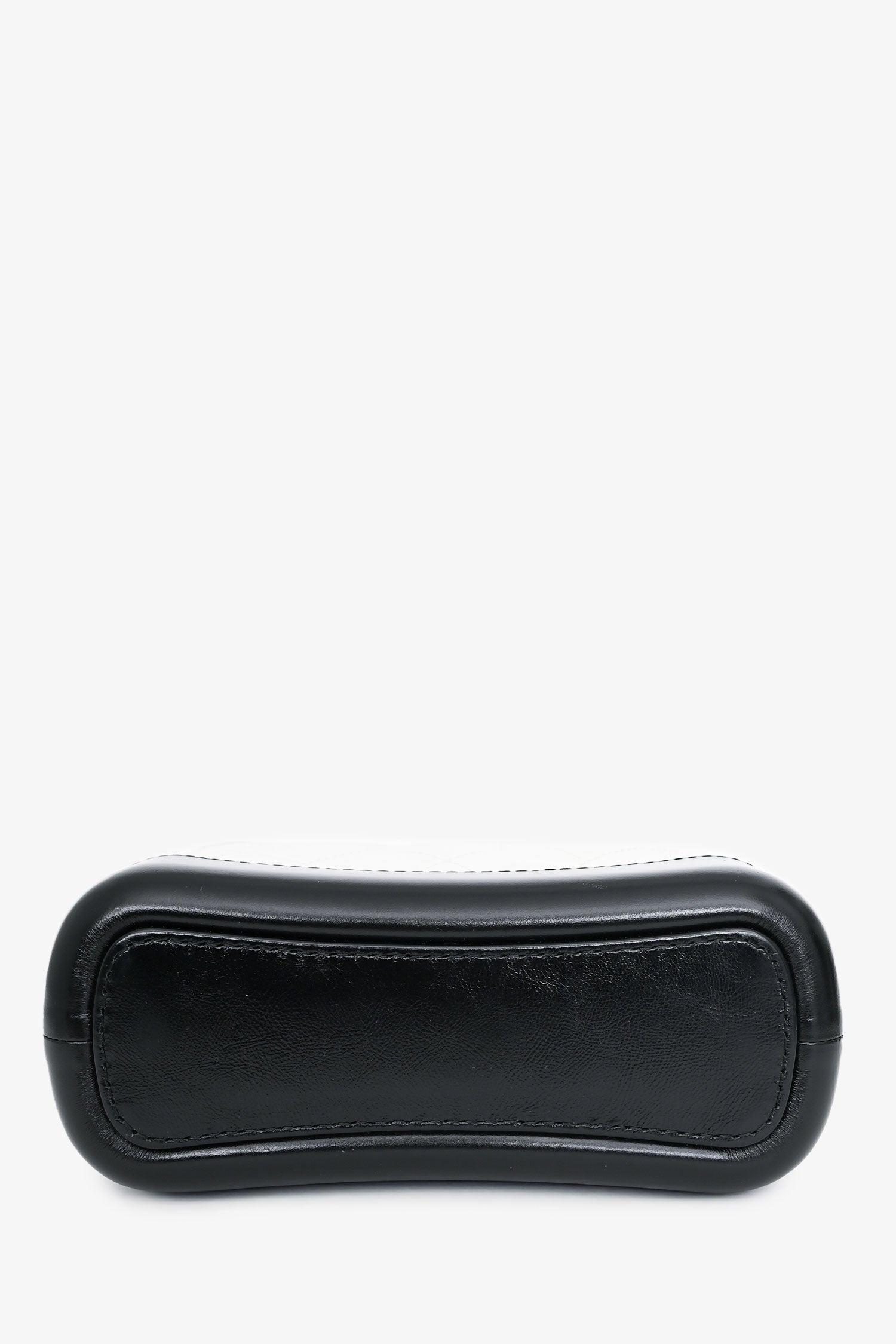 Pre-Loved Chanel™ 2017-18 White/Black Lambskin Small Gabrielle Chain Bag
