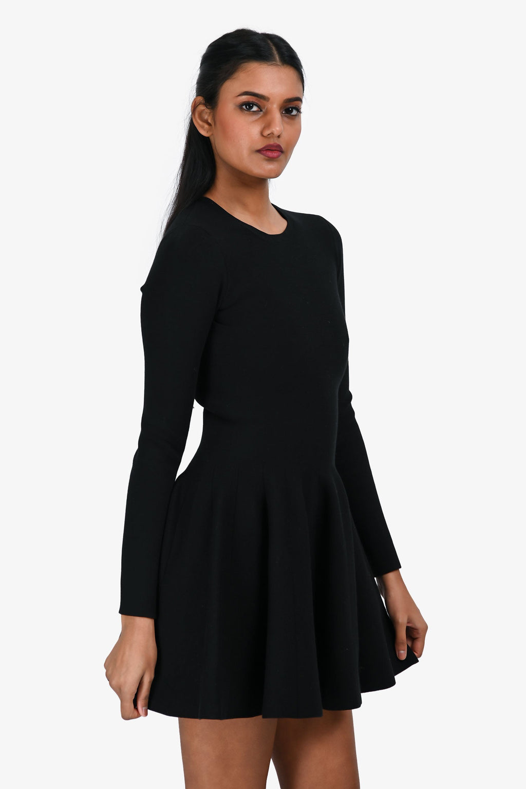 Alexander Wang Black 'Shortrowed' Long Sleeve A-Line Mini Dress SIze XS