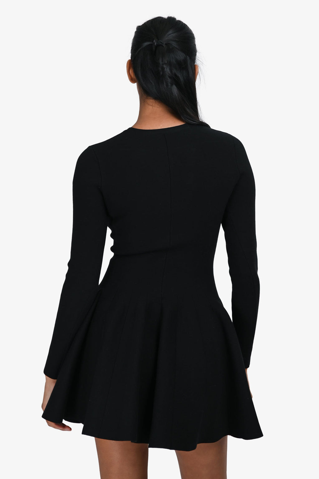 Alexander Wang Black 'Shortrowed' Long Sleeve A-Line Mini Dress SIze XS