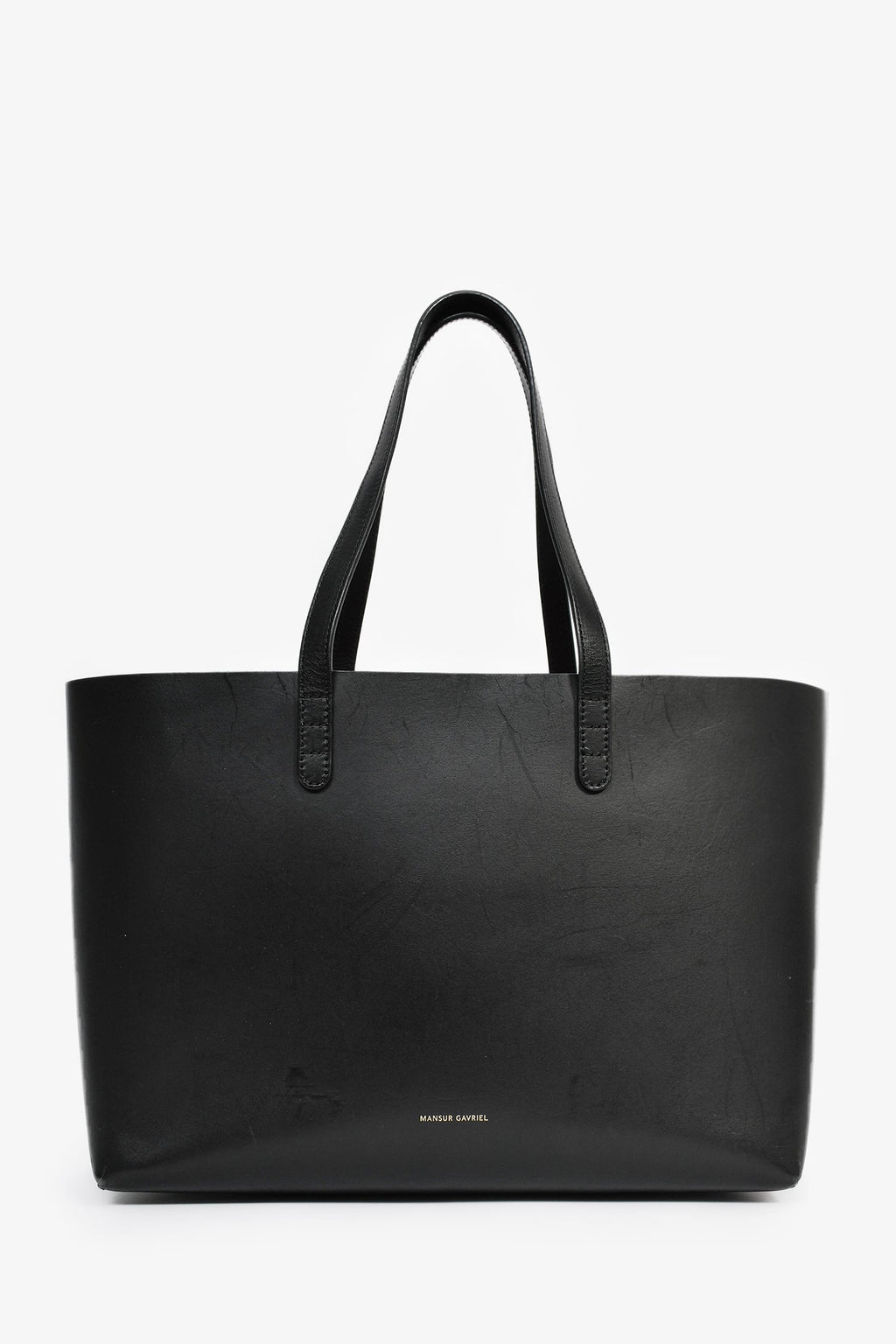 Mansur Gavriel Black/Red Leather Tote Bag