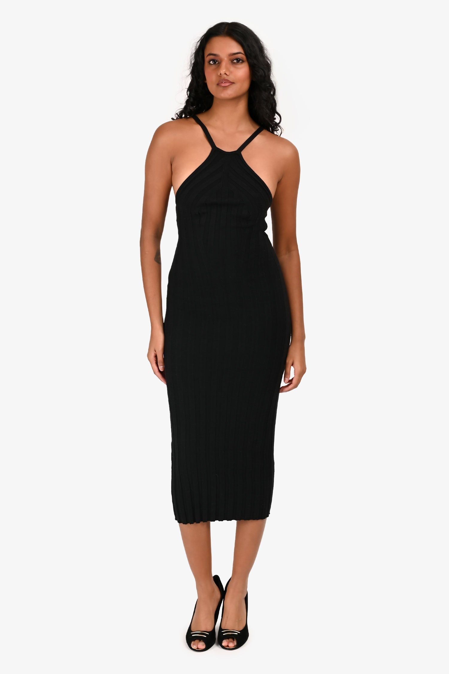 NBD Black 'Grace' Wide Rib Knit Dress Size XS