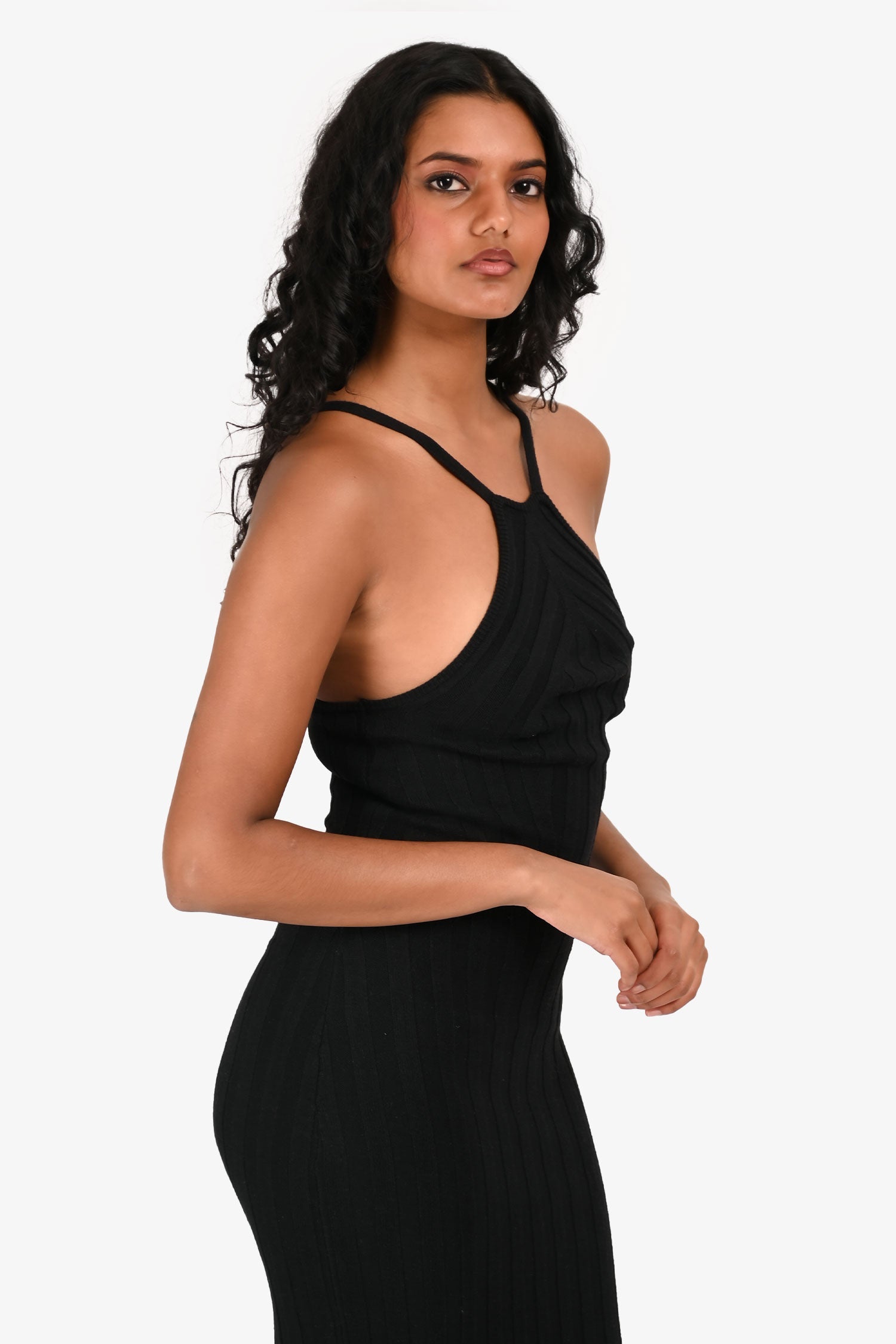NBD Black 'Grace' Wide Rib Knit Dress Size XS