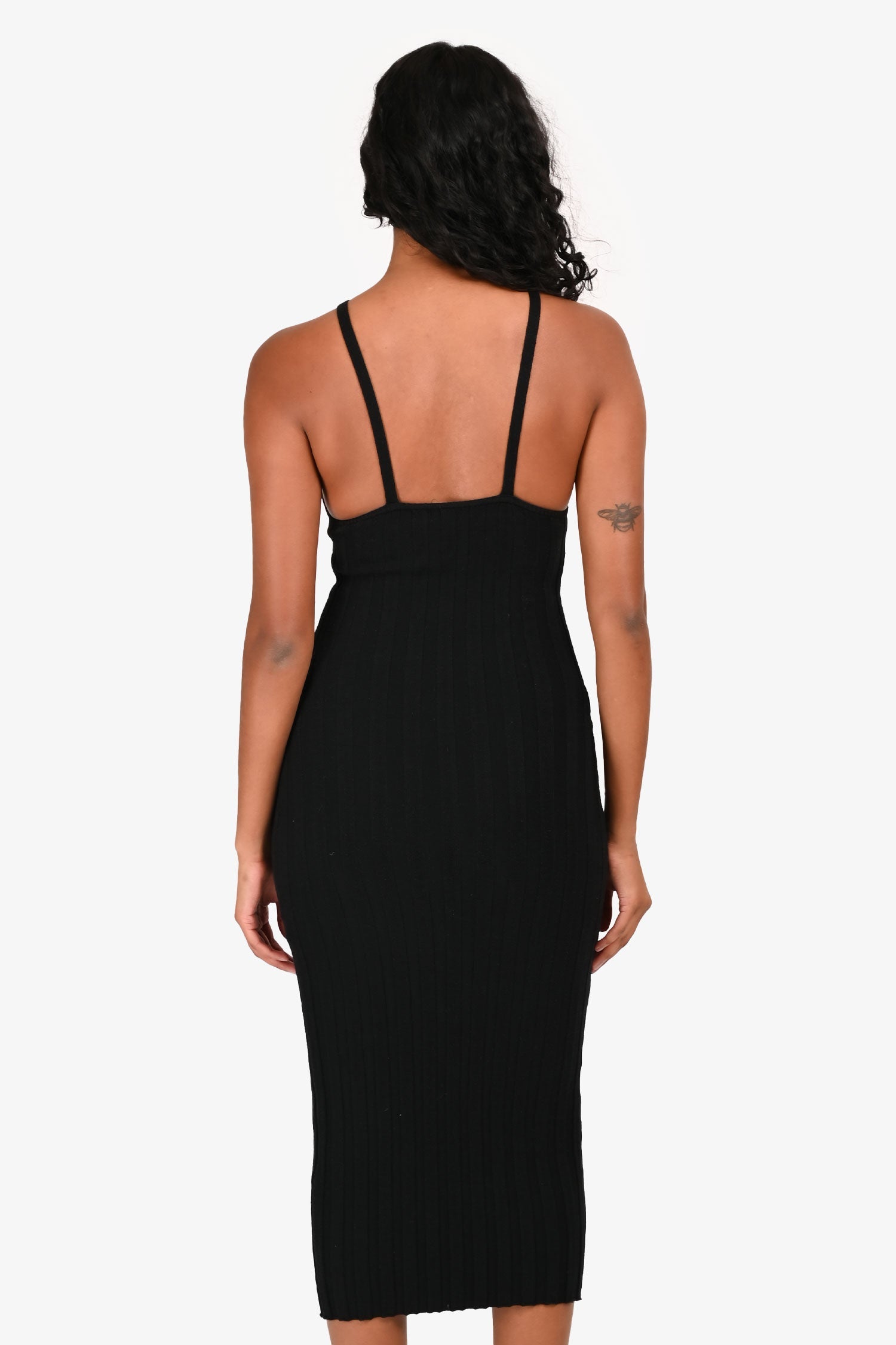 NBD Black 'Grace' Wide Rib Knit Dress Size XS