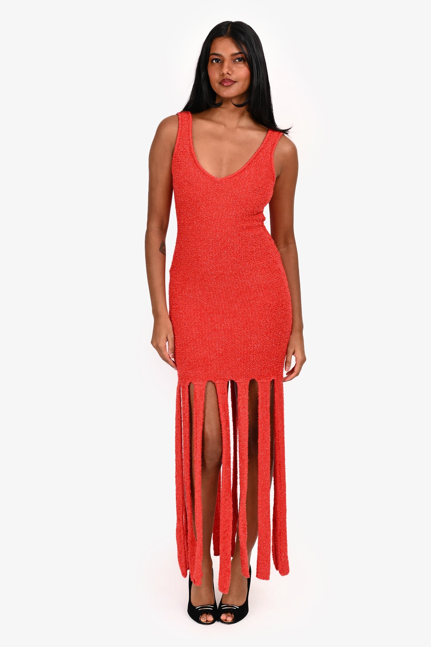 Simon Miller Red Sparkly 'Tira' Maxi Dress Size S