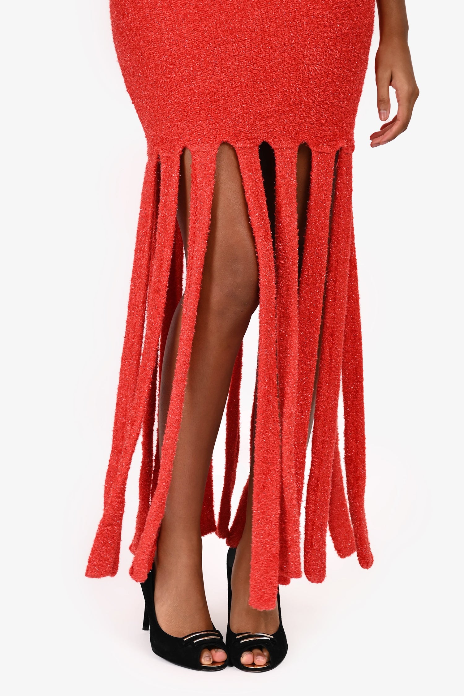 Simon Miller Red Sparkly 'Tira' Maxi Dress Size S