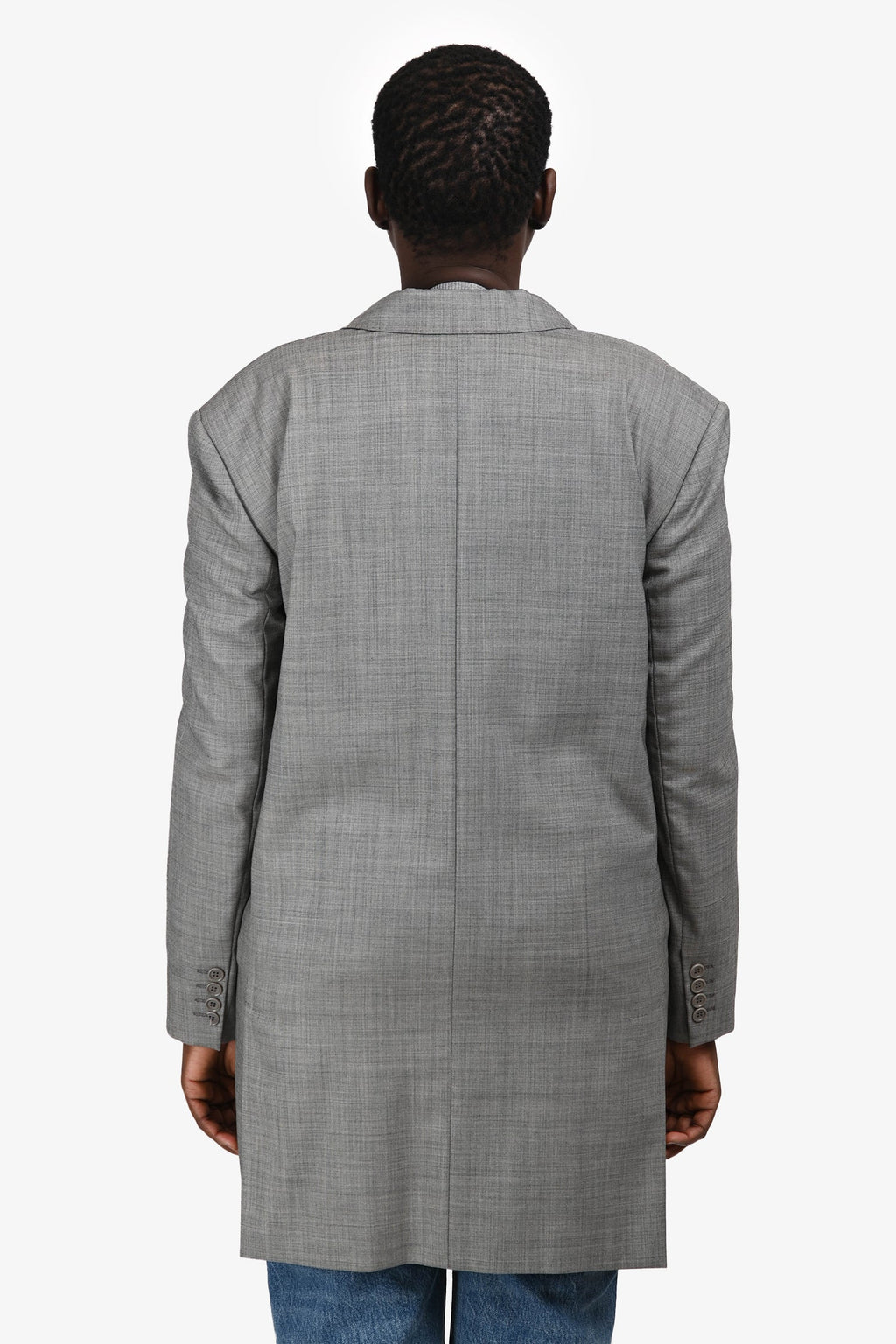 Max Mara Grey Single Breast Blazer Size 8