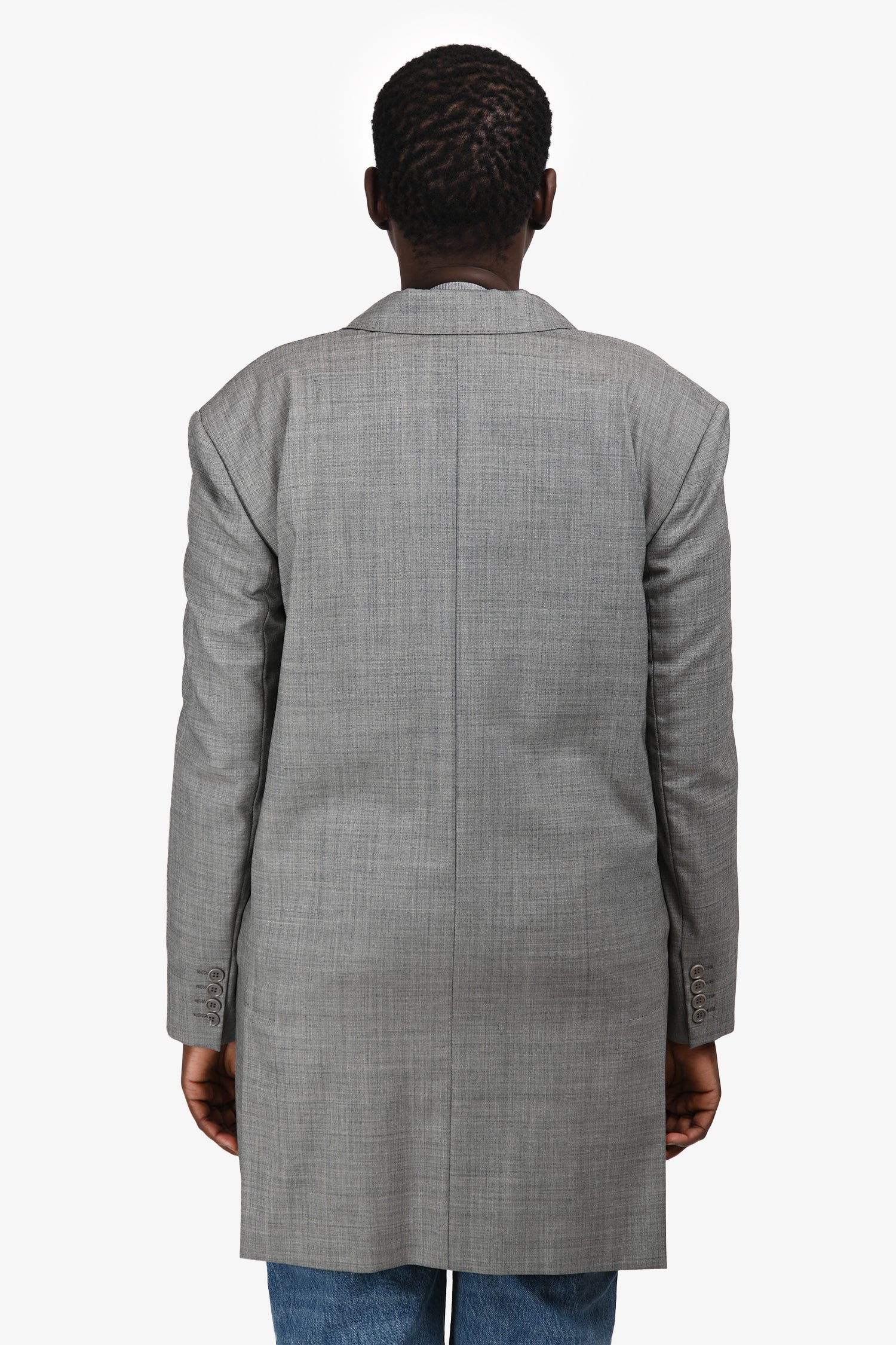 Max Mara Grey Single Breast Blazer Size 8