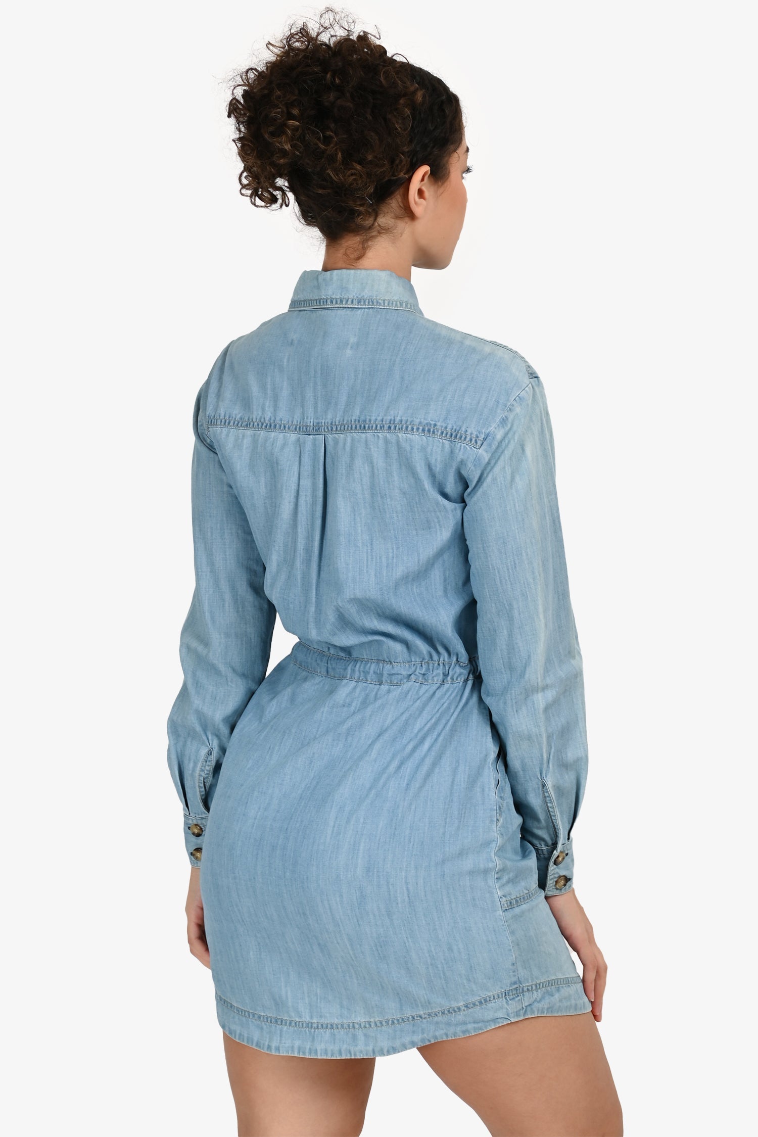 Veronica Beard Jeans Blue Denim Long Sleeves Dress Size 0