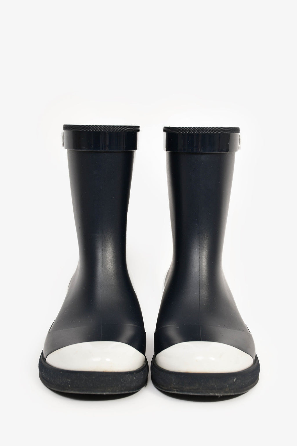 Pre-Loved Chanel™ Black Rubber Rain Boots Size 37