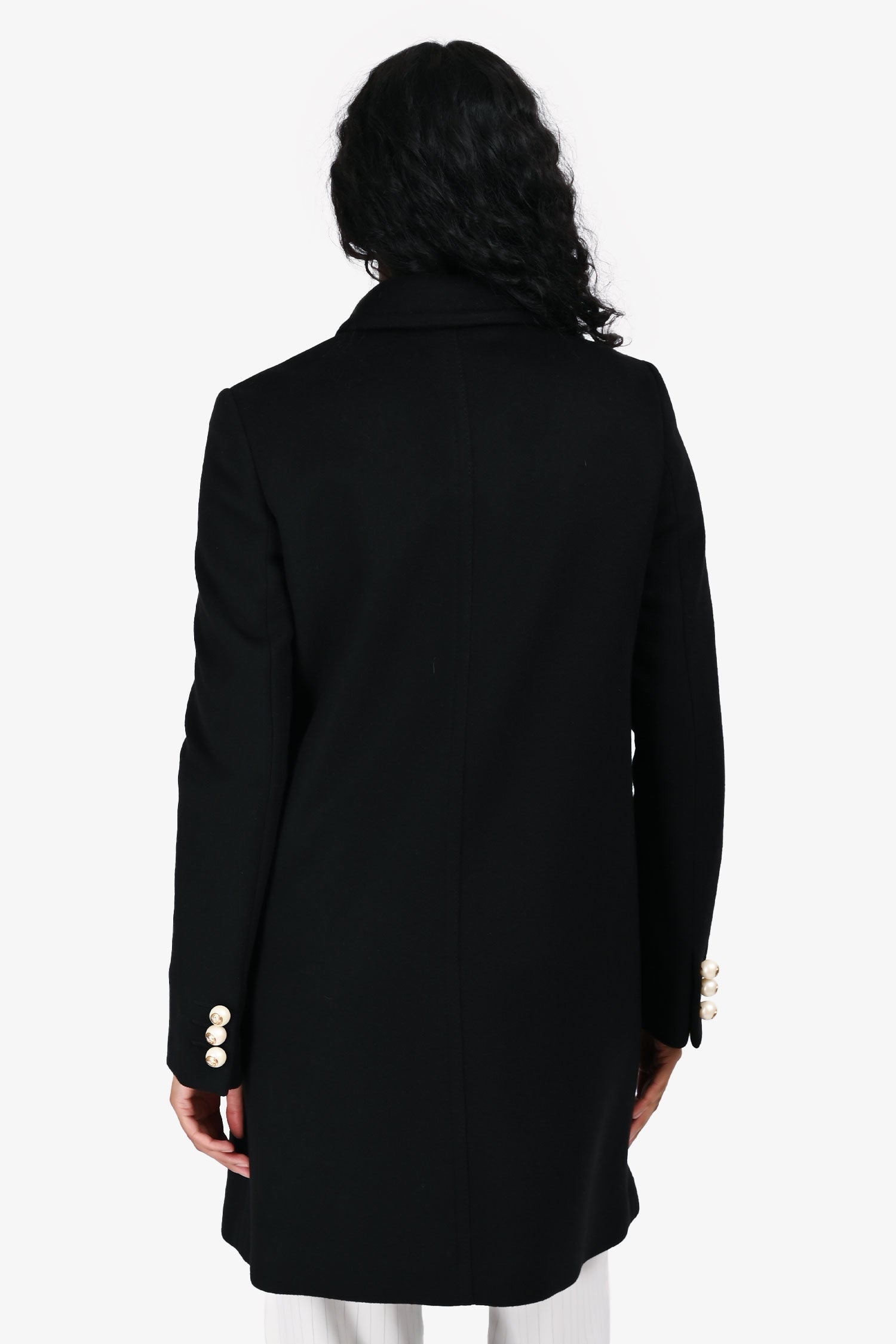 Gucci Black Wool Peacoat Size 40