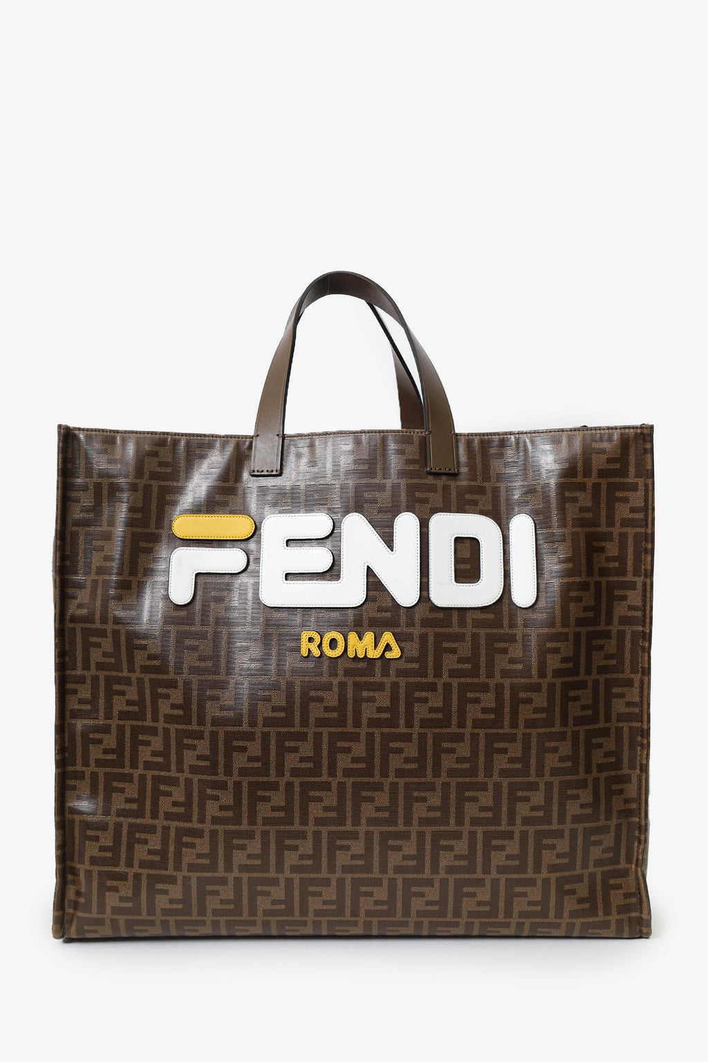 Fendi Brown FF Monogram Large Tote Bag