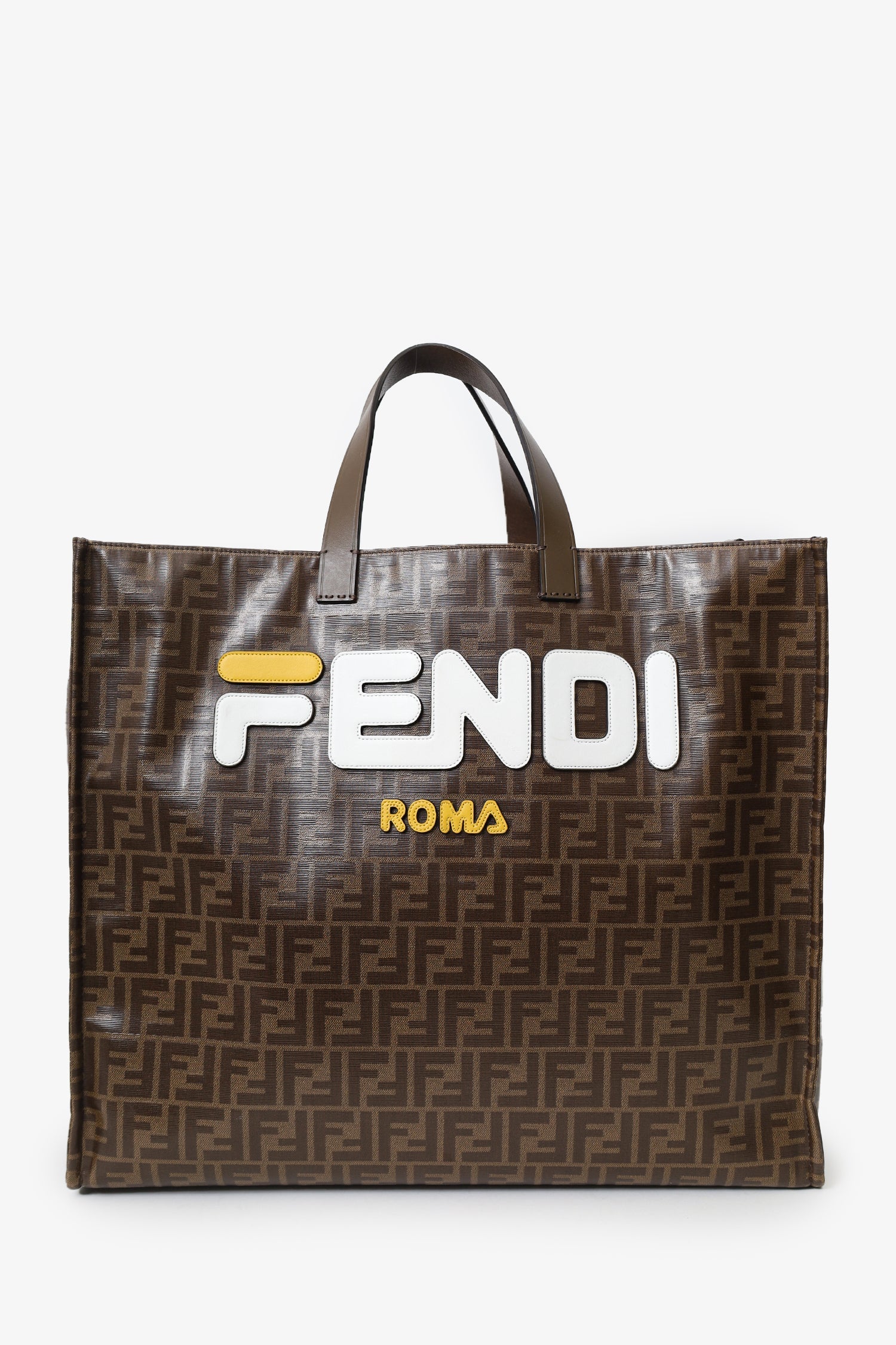 Fendi Brown FF Monogram Large Tote Bag
