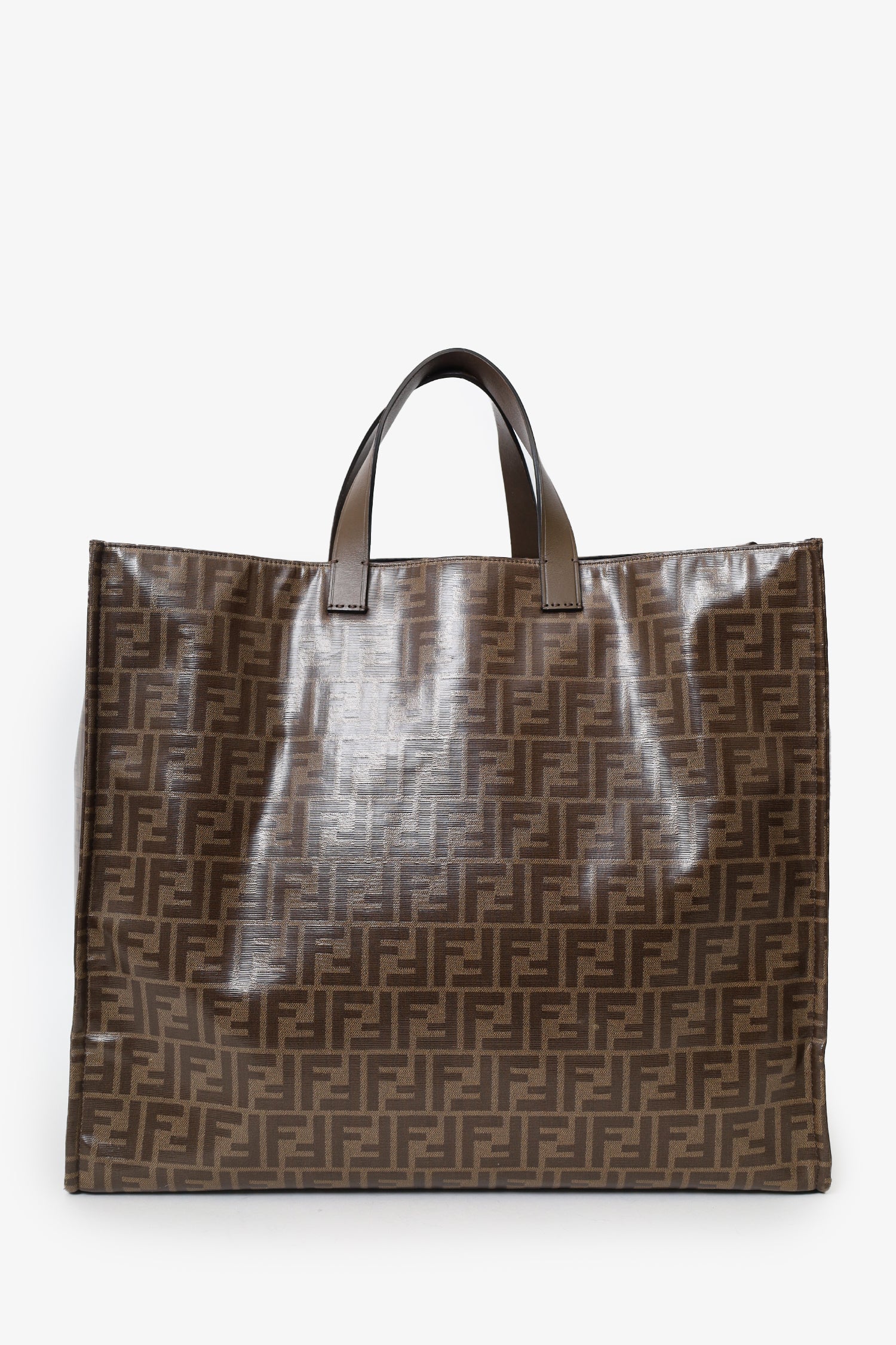 Fendi Brown FF Monogram Large Tote Bag