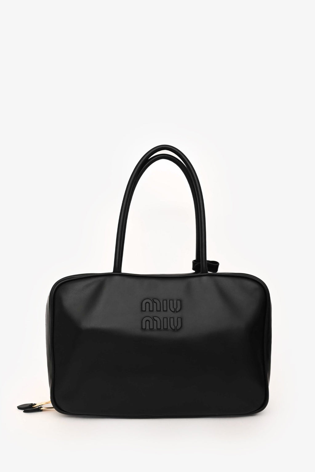 Miu Miu Black Leather 'Beau' Shoulder Bag