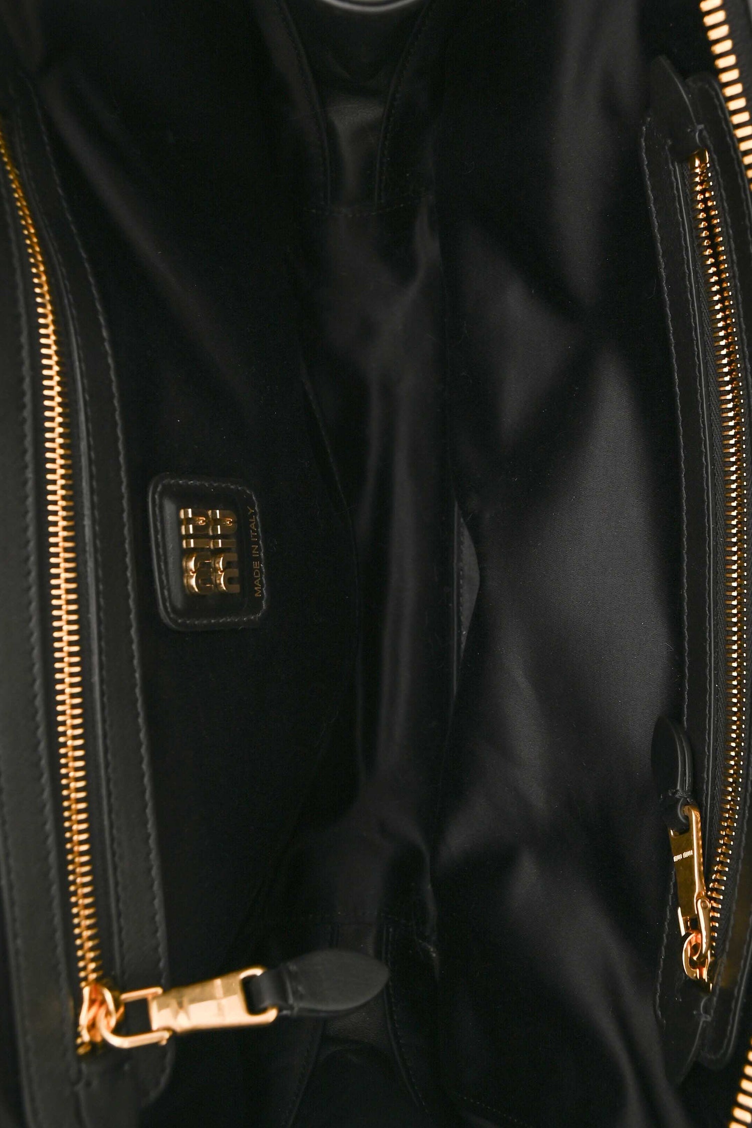 Miu Miu Black Leather 'Beau' Shoulder Bag