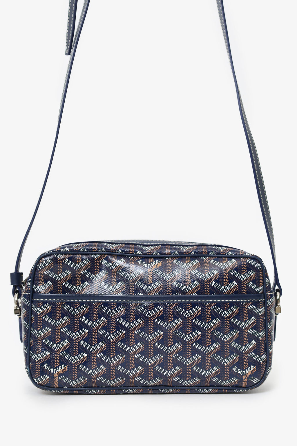 Goyard Navy Goyardine Coated Canvas Sac Capvert Crossbody Bag
