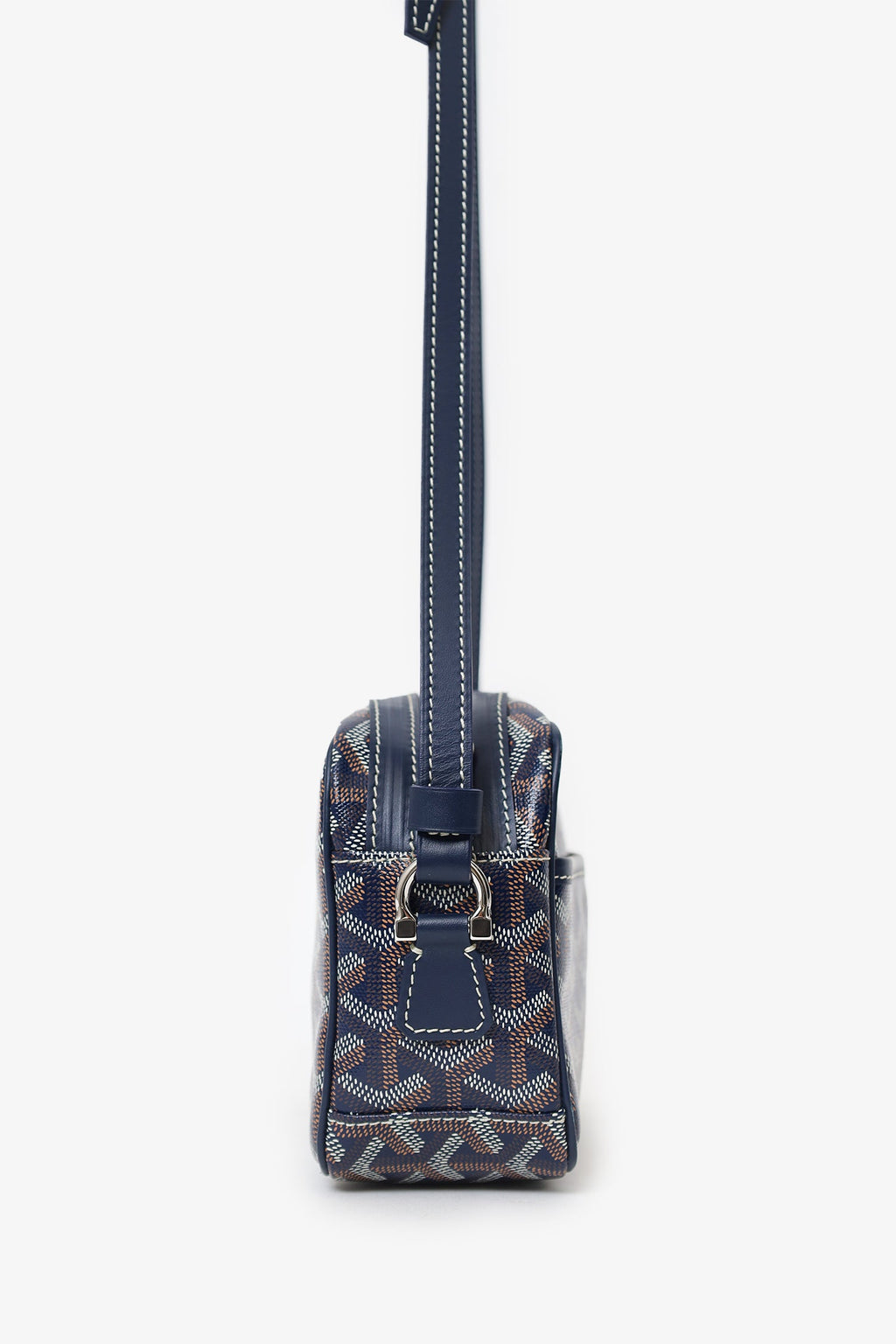 Goyard Navy Goyardine Coated Canvas Sac Capvert Crossbody Bag