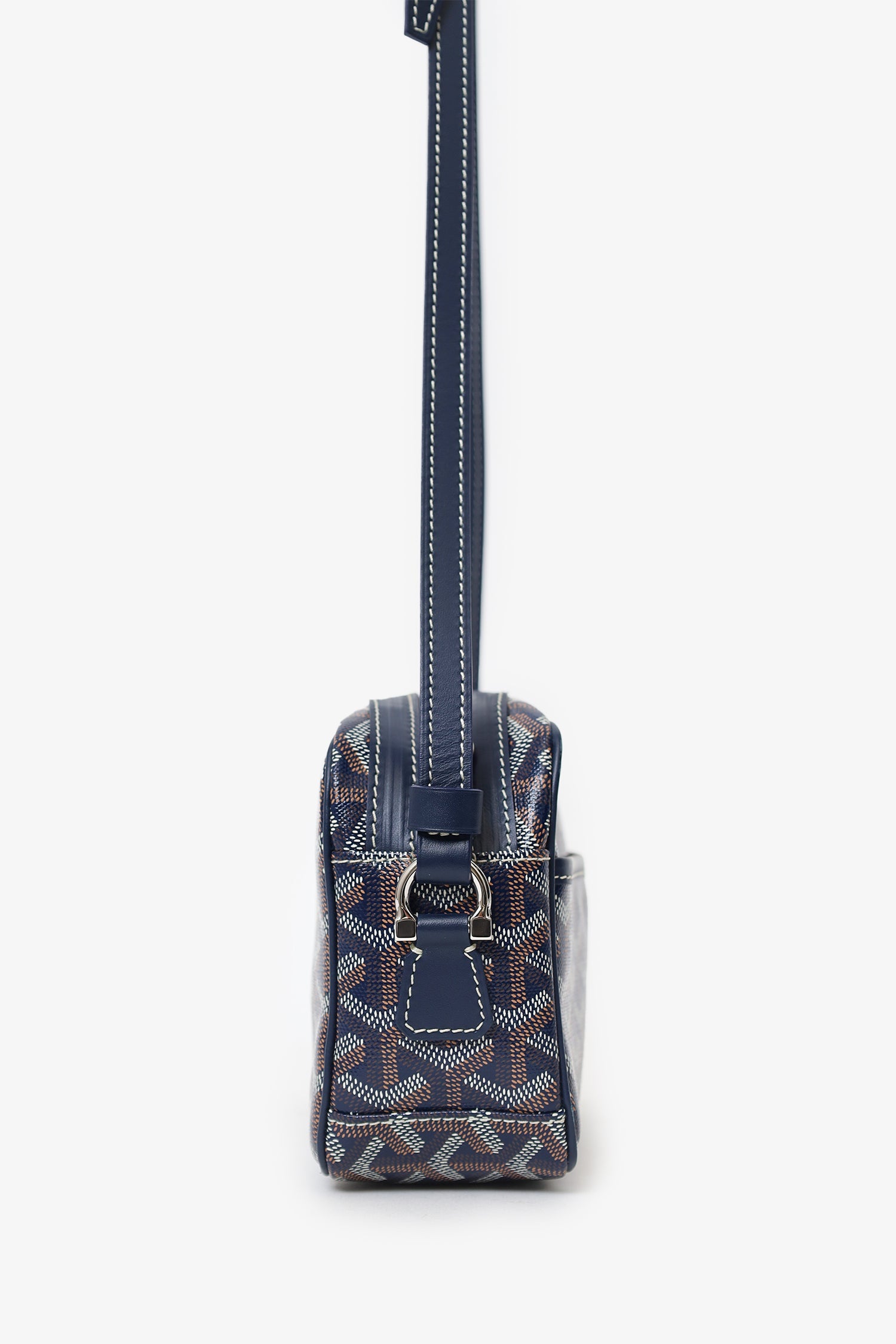 Goyard Navy Goyardine Coated Canvas Sac Capvert Crossbody Bag