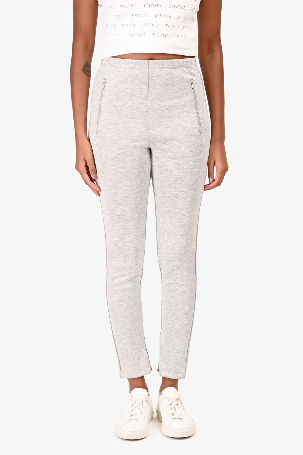 Wardrobe NYC Grey Ankle Zip Leggings Size XS