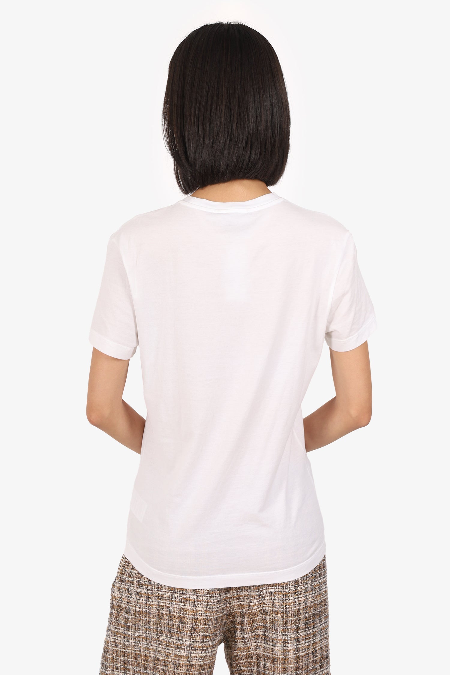 Versace White/Black Medusa Print T-Shirt Size XS