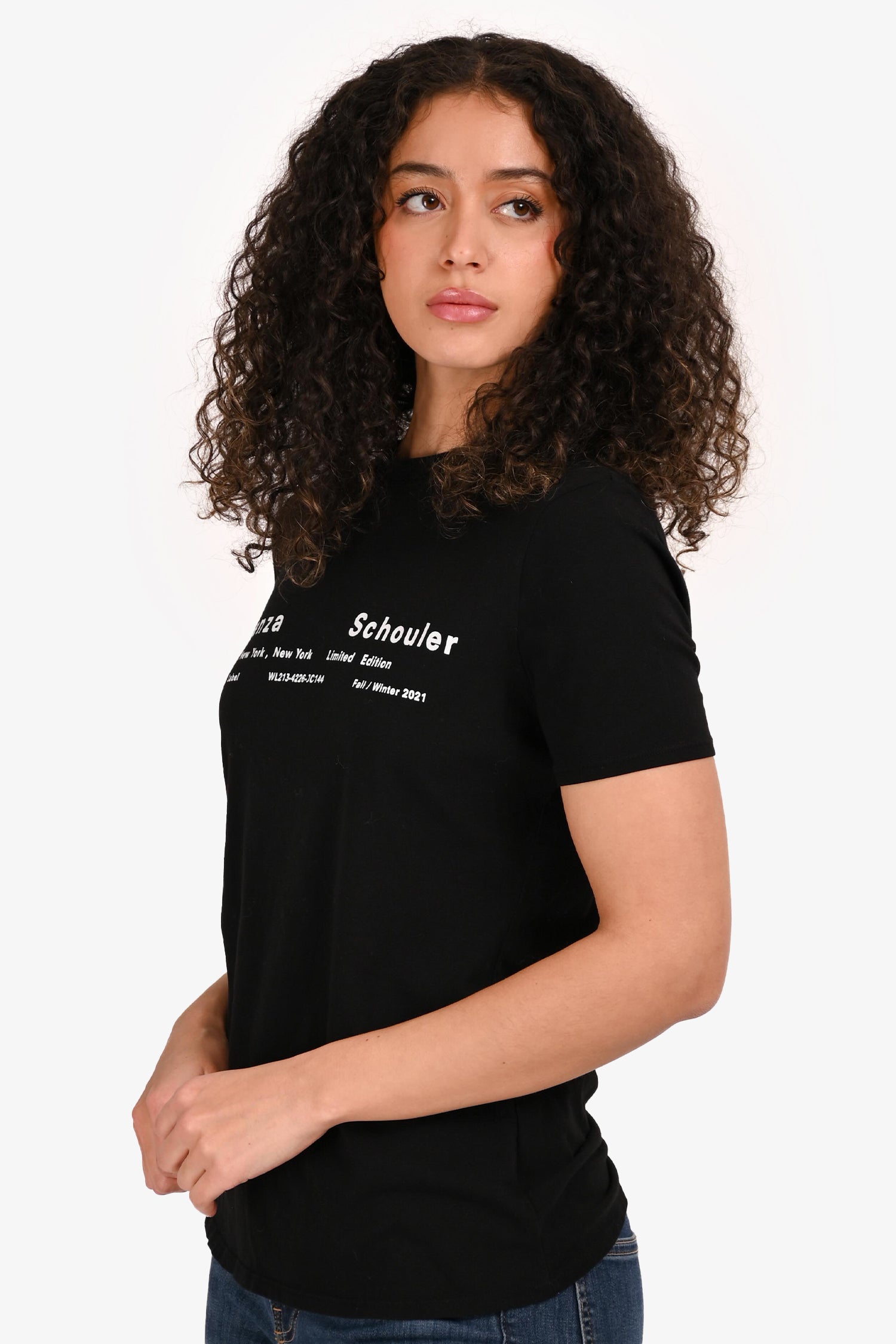 Proenza Schouler Black PSWL Care Label T-Shirt Size M