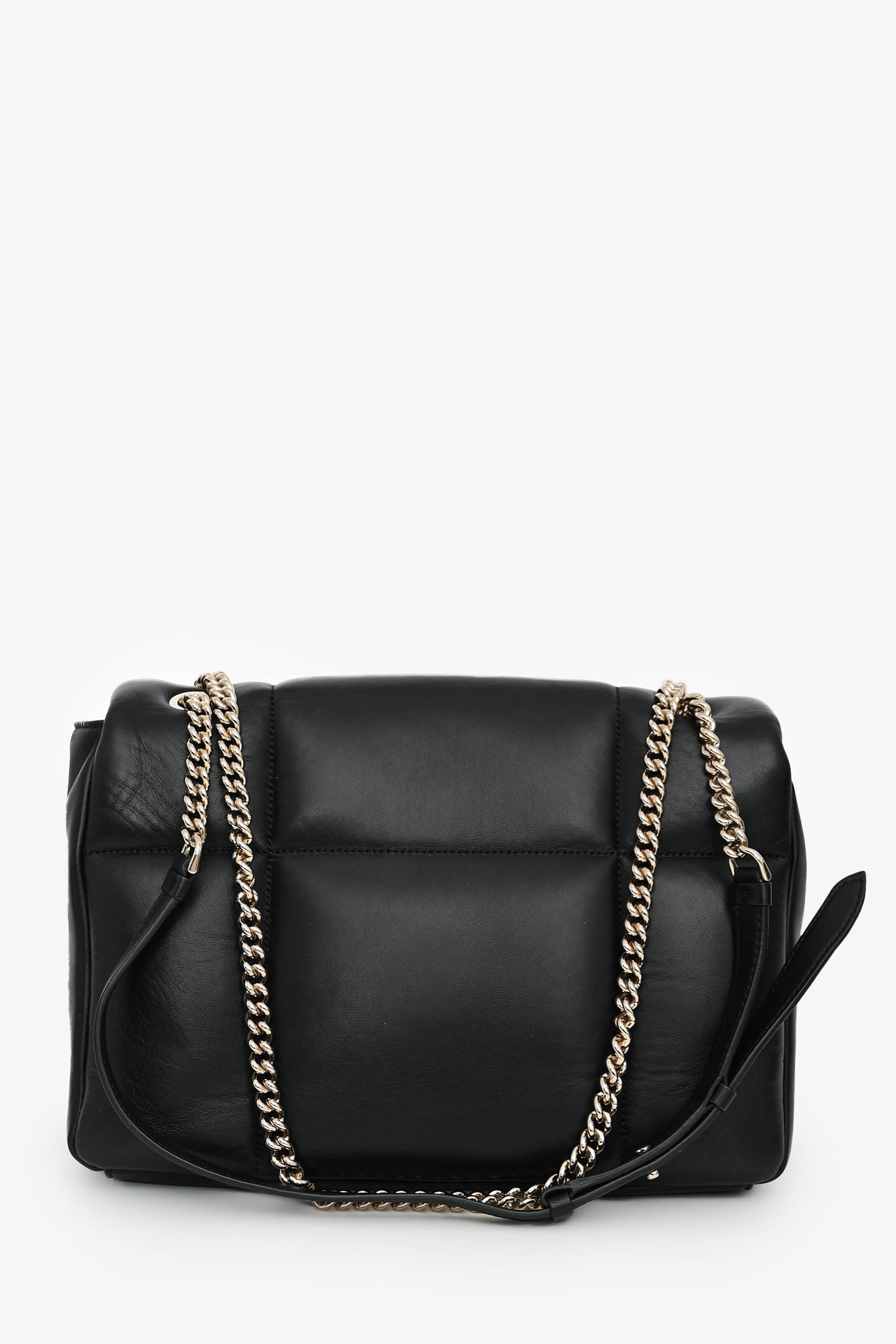 Salvatore Ferragamo Black Quilted Leather Vera Bow Shoulder Bag