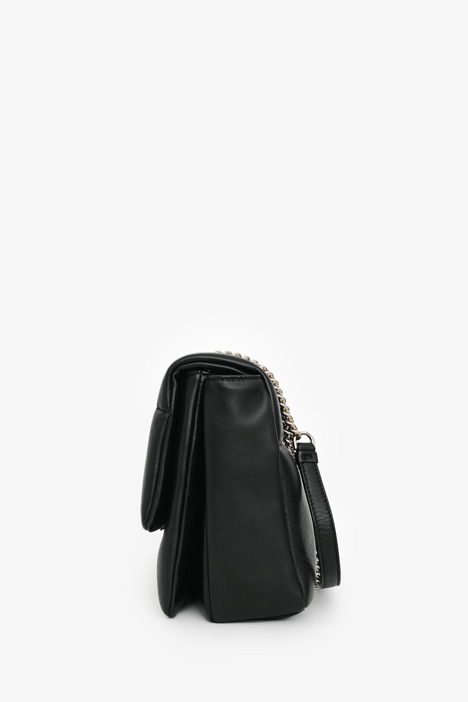 Salvatore Ferragamo Black Quilted Leather Vera Bow Shoulder Bag