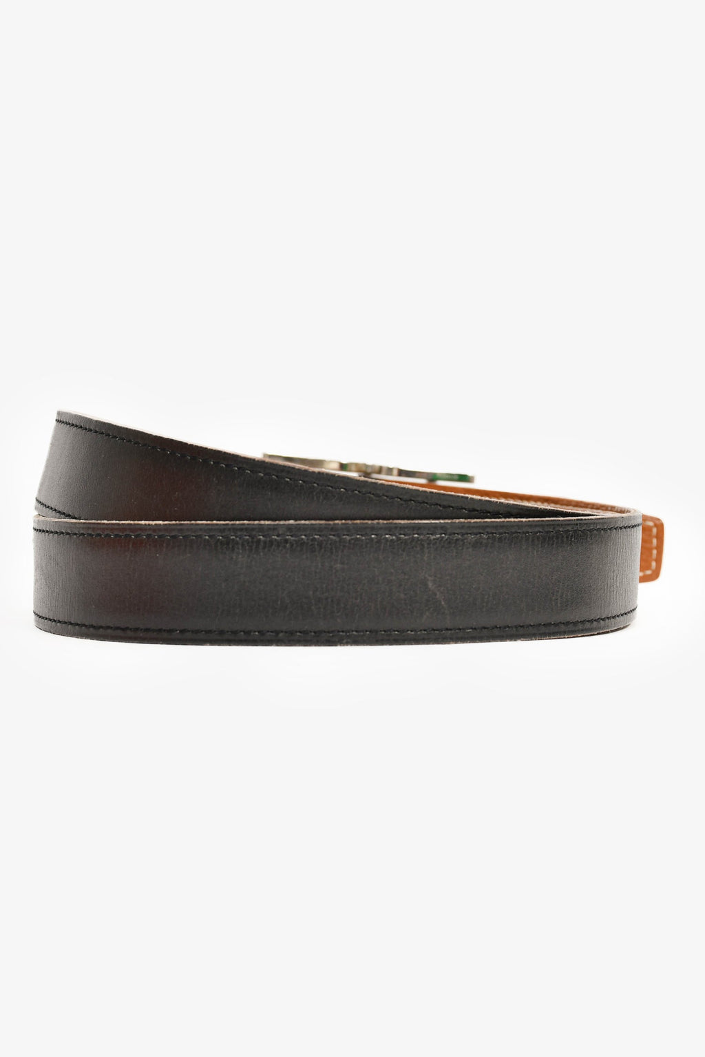 Hermès Brown Taurillon Clemence Leather Belt Size 90 Mens