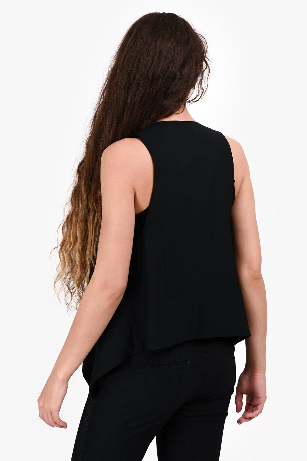 Haute Hippie Black Faux Crystal Sleevless Vest Size XS