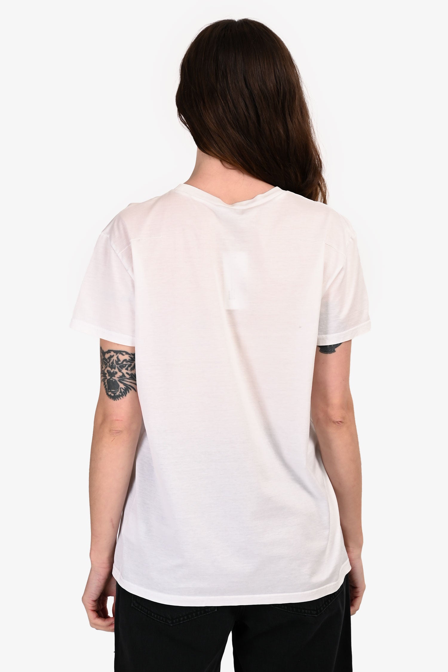 Christian Dior White Cotton Embroidered Bee T-Shirt Size S