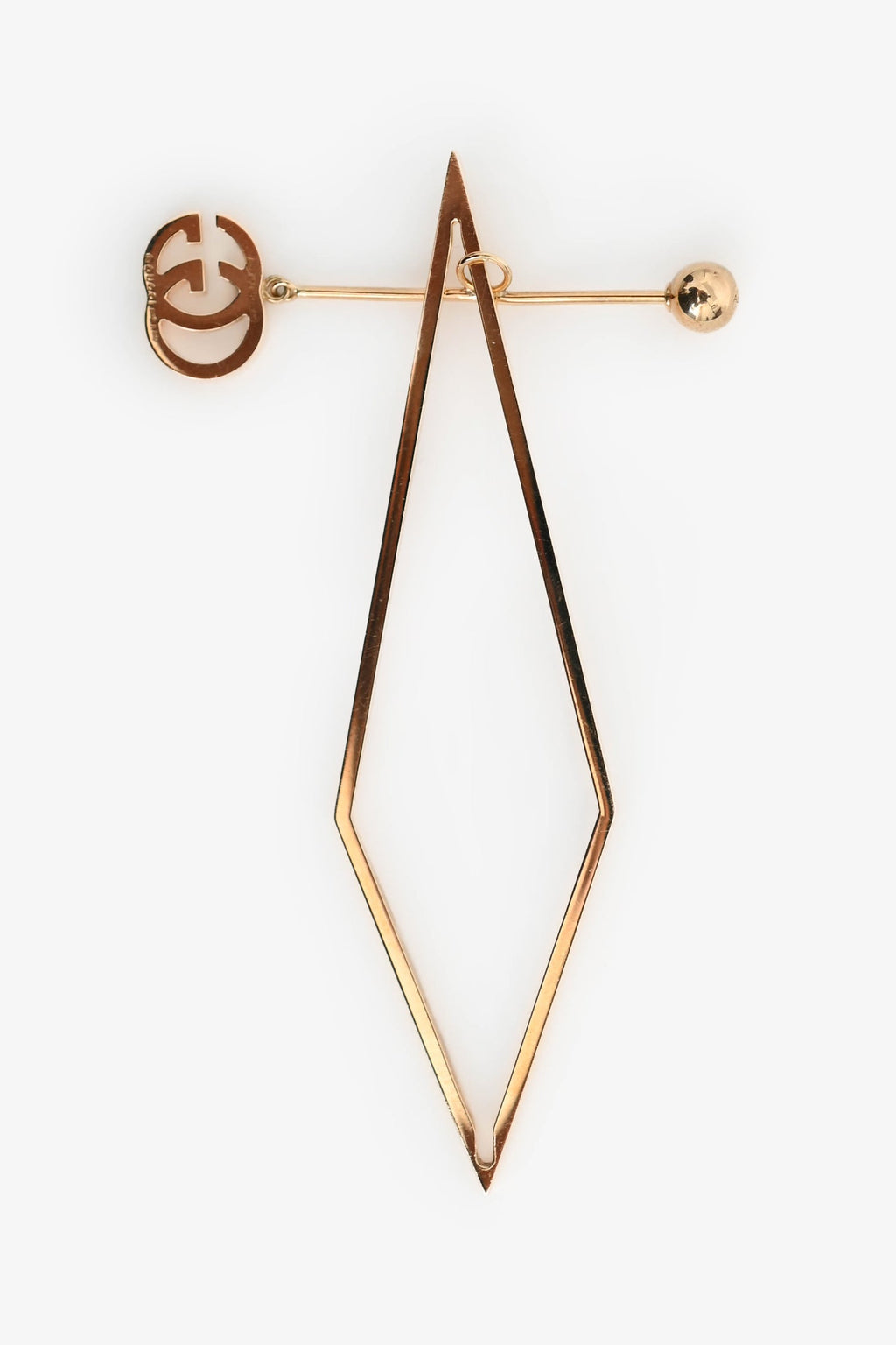 Gucci 18K Yellow Gold Running GG Single Earring