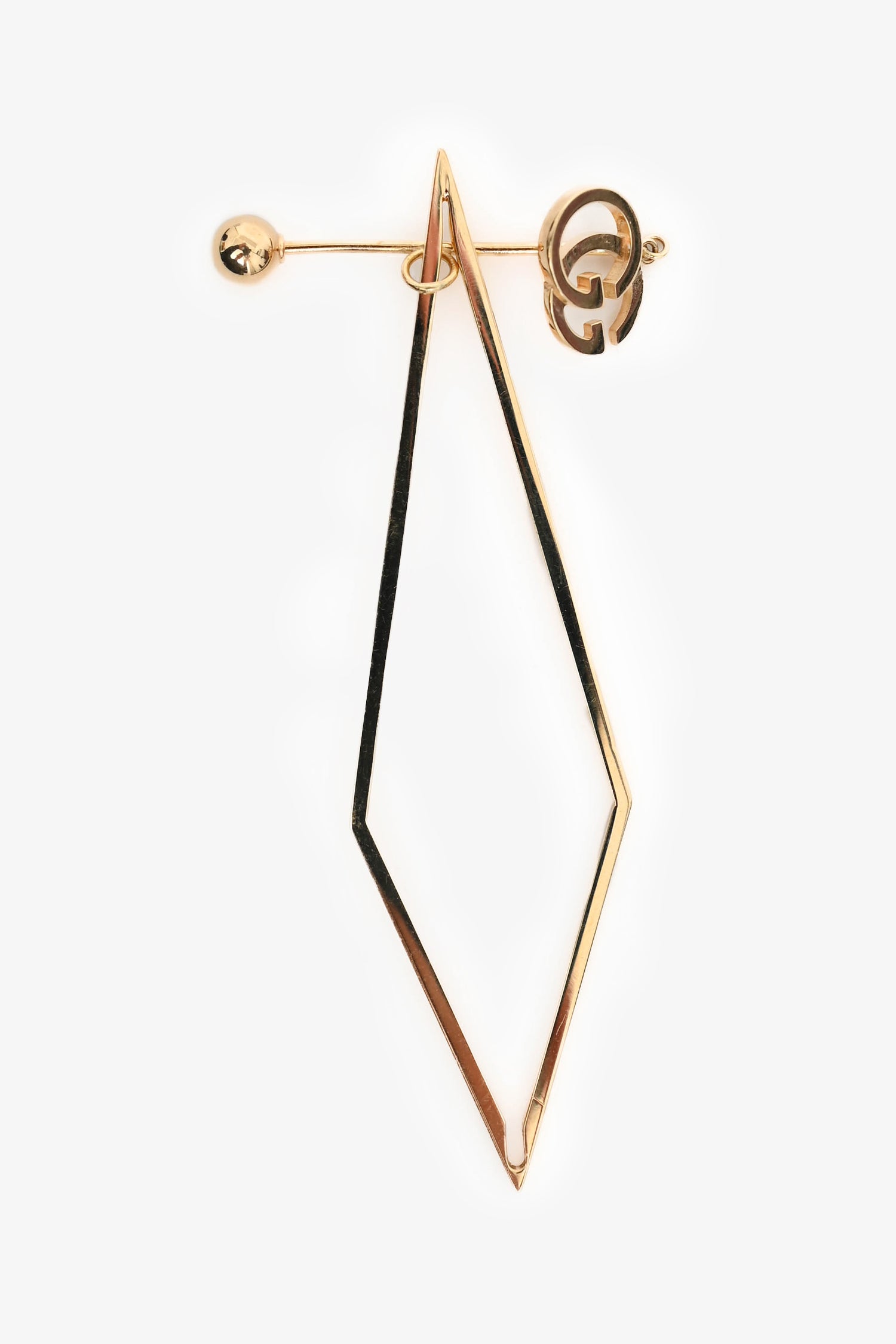 Gucci 18K Yellow Gold Running GG Single Earring